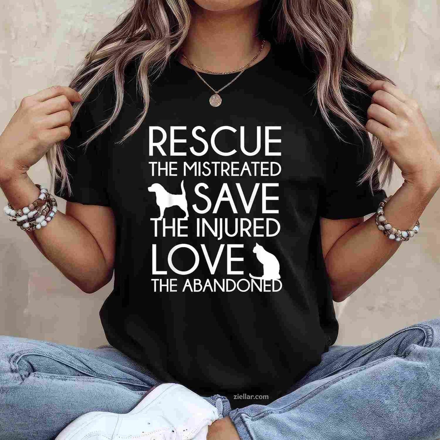 Animal Rescue Gift - Saving Animals T-Shirt, Dog Lover Vintage Graphic Tee For Men Women Adults