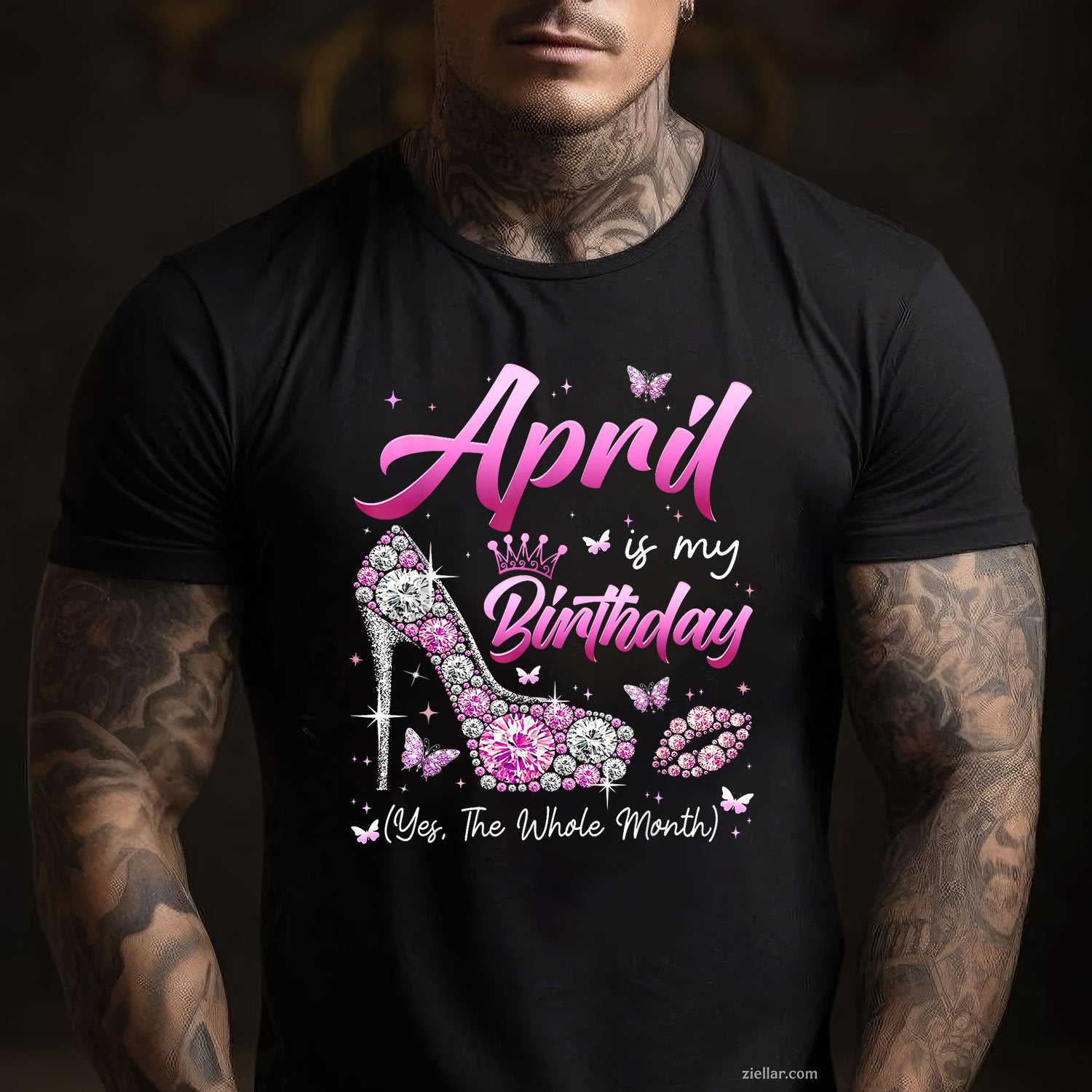 April Is My Birthday Queen Tee and T-Shirt, Whole Month Girl T-Shirt Gift for Women Adults