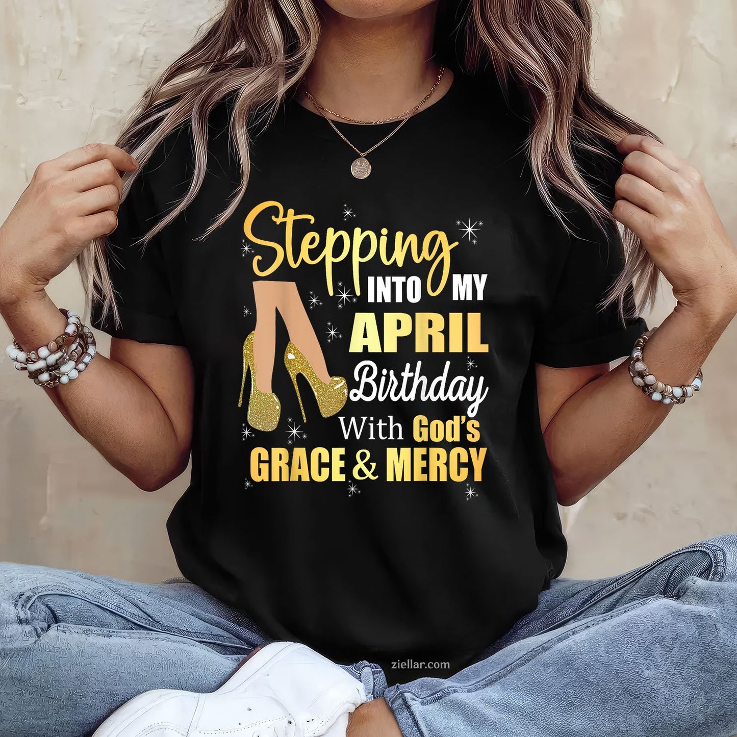 April Is My Birthday Month Tee and T-Shirt, Gift T-Shirt for Women Adults Born in April