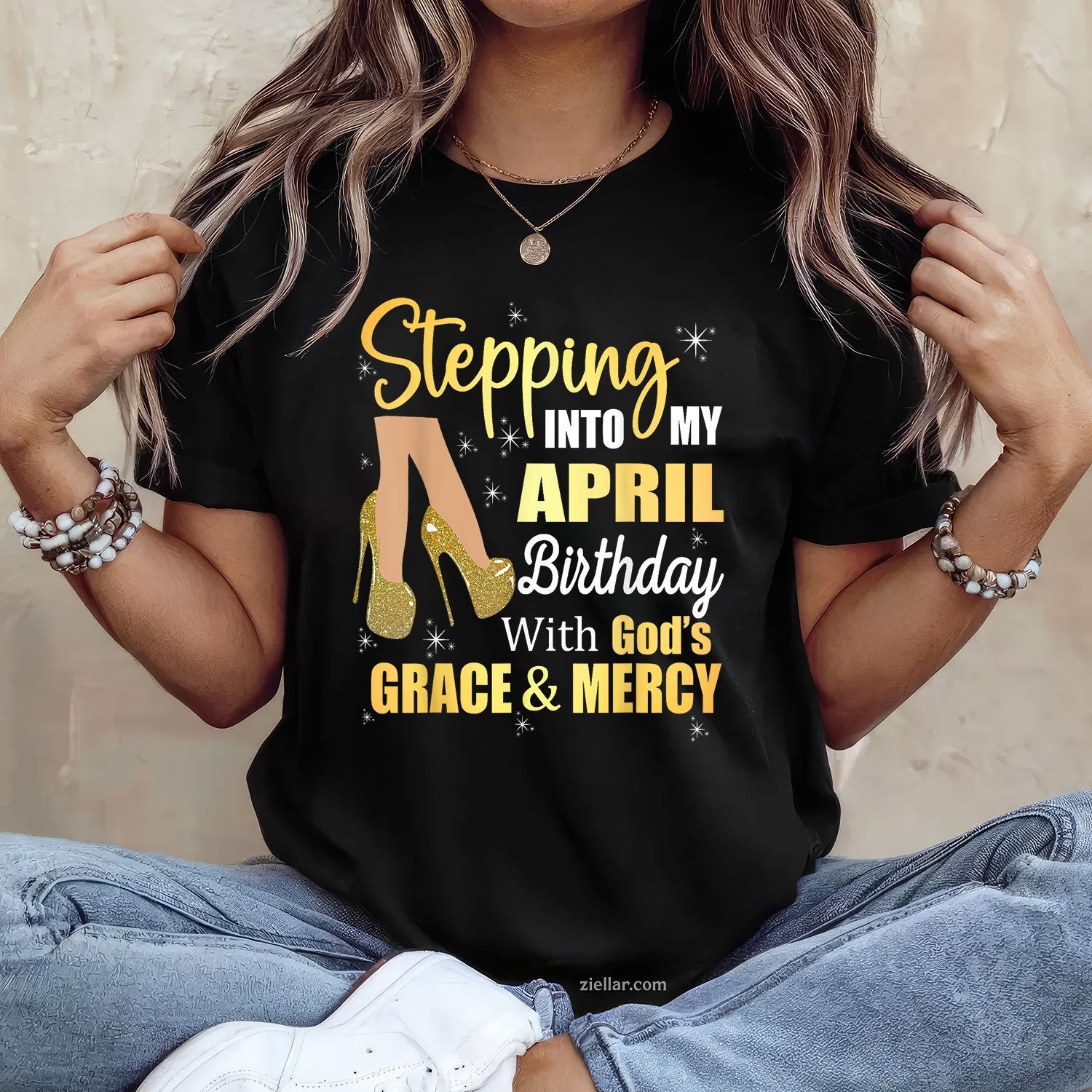 April Is My Birthday Month Tee and T-Shirt, Gift T-Shirt for Women Adults Born in April