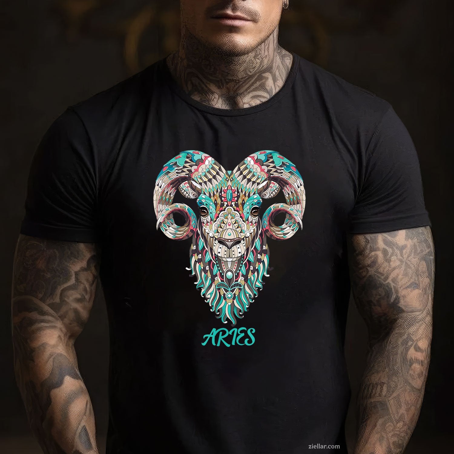Aries Zodiac Astrology Tee and T-Shirt, March April Birthday T-Shirt Gift for Adults