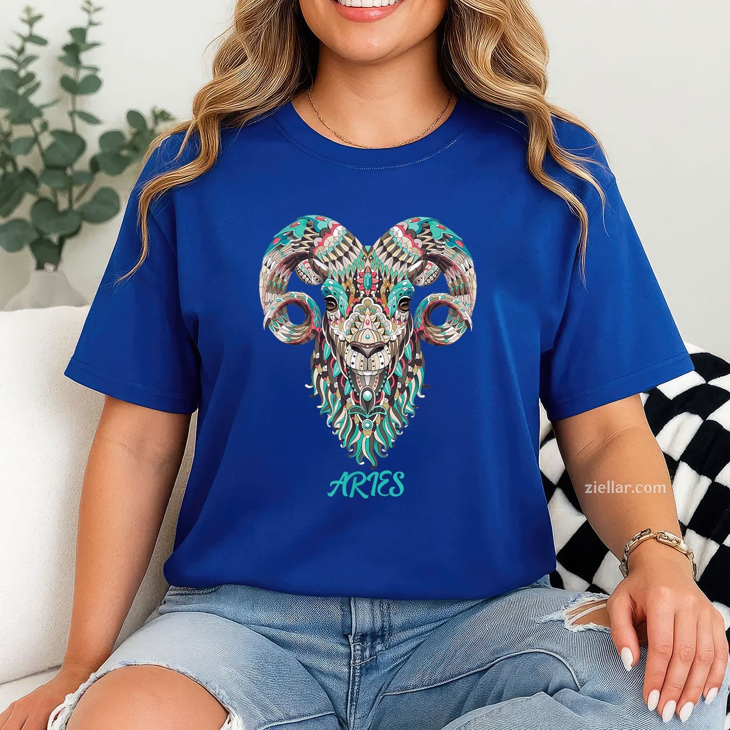 Aries Zodiac Astrology Tee and T-Shirt, March April Birthday T-Shirt Gift for Adults