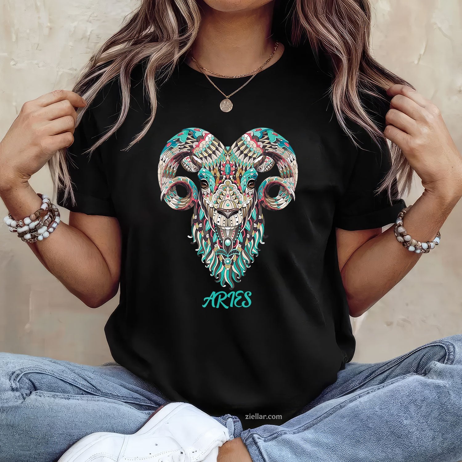 Aries Zodiac Astrology Tee and T-Shirt, March April Birthday T-Shirt Gift for Adults