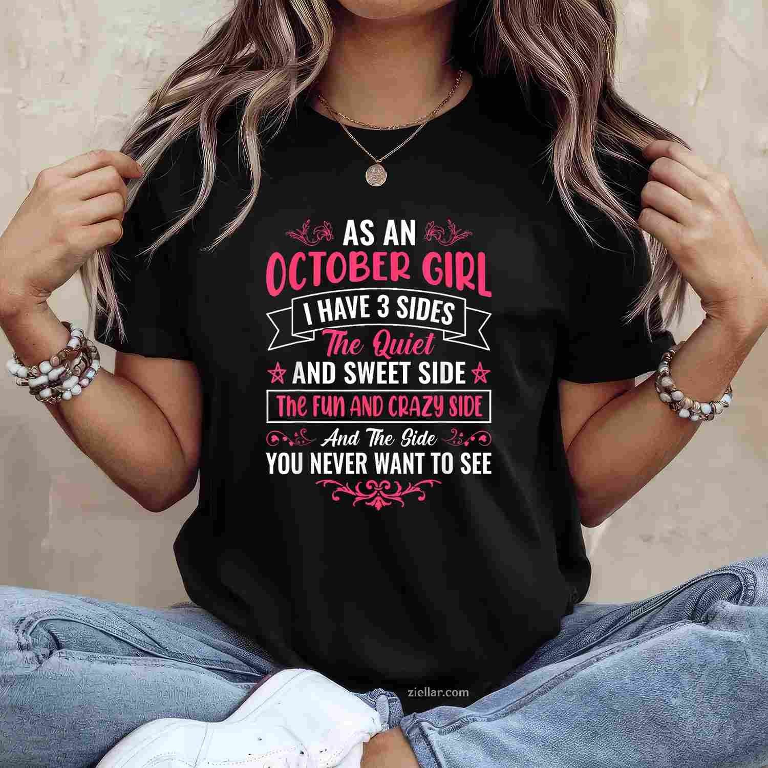 As October Tee, Birthday T-Shirt for Men Women Adults Unisex, Vintage Retro Graphic, Funny Novelty Gift