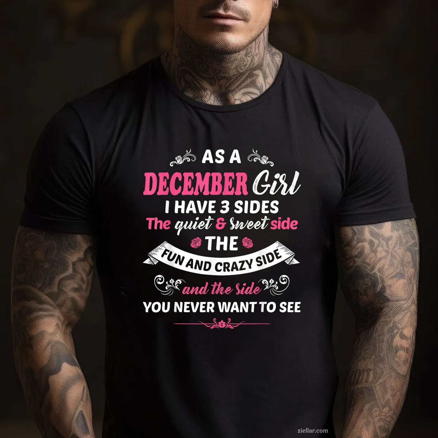 As a December Girl Tee and T-Shirt, Birthday Gift T-Shirt for Women Adults Born in December