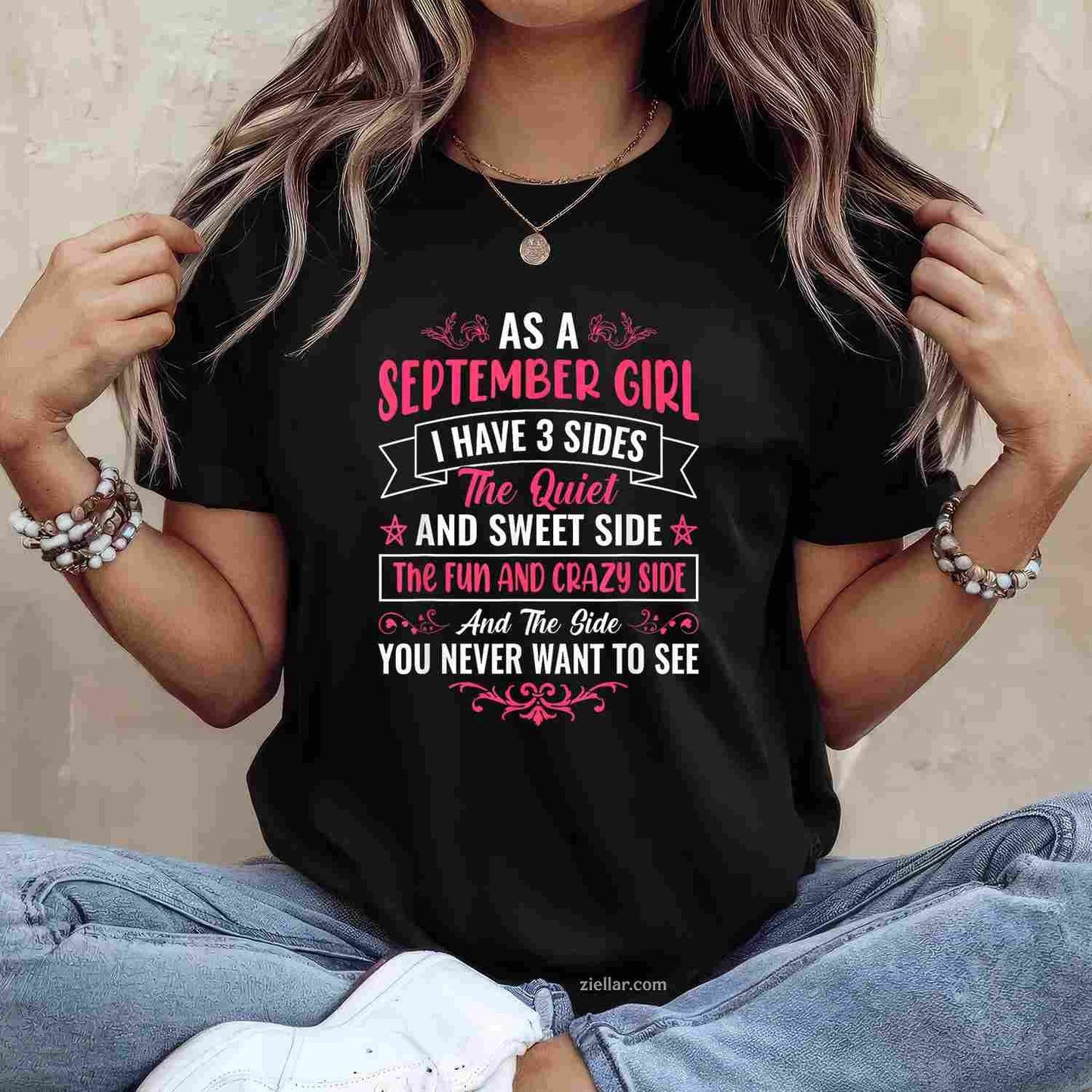 As a September girl - girls T-Shirt Tee for Men Women Adults Unisex