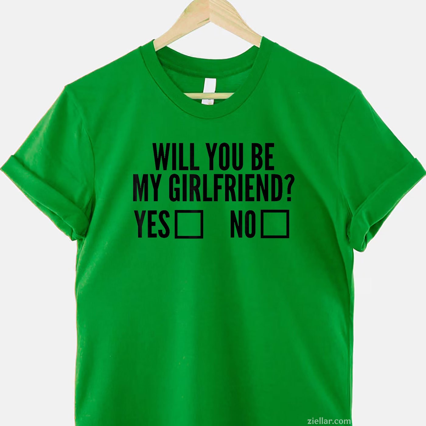 Ask Her Will You Be My Girlfriend Valentine's Day Tee and T-Shirt, Funny Relationship Gift T-Shirt for Couples and Adults