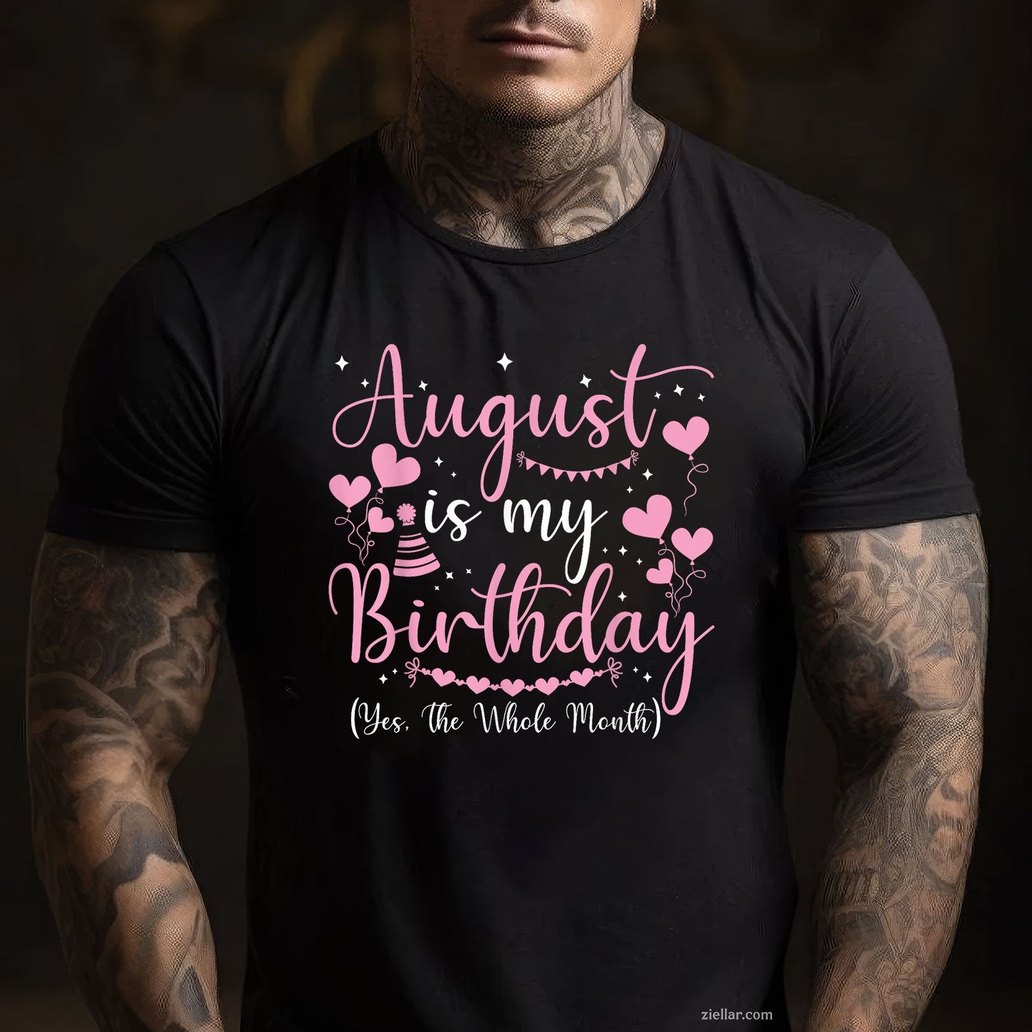 August Birthday Whole Month Tee and T-Shirt, Yes It’s My Month T-Shirt Gift for Adults