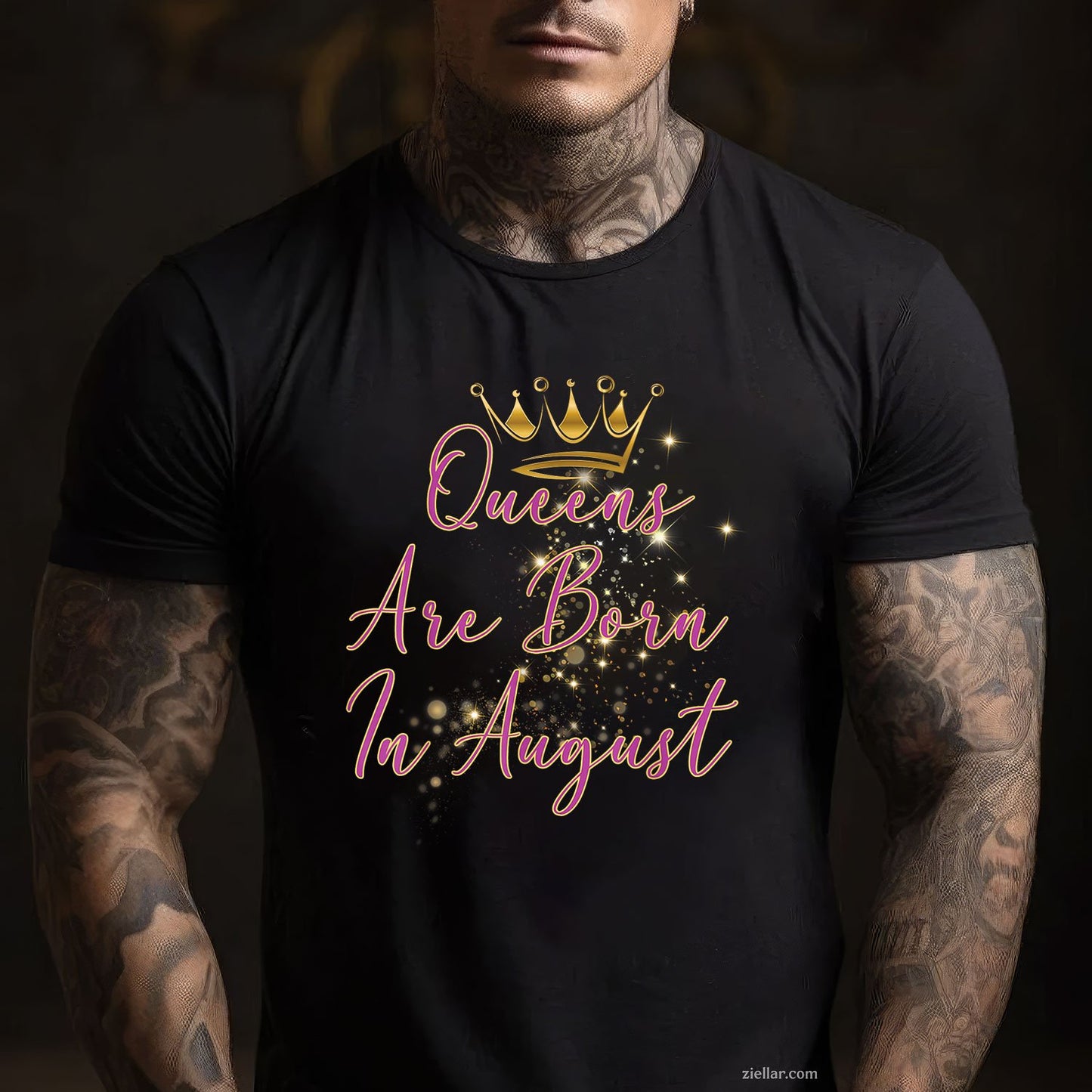 August Queens Birthday Gift Tee and T-Shirt, Funny Birthday T-Shirt for Women Adults