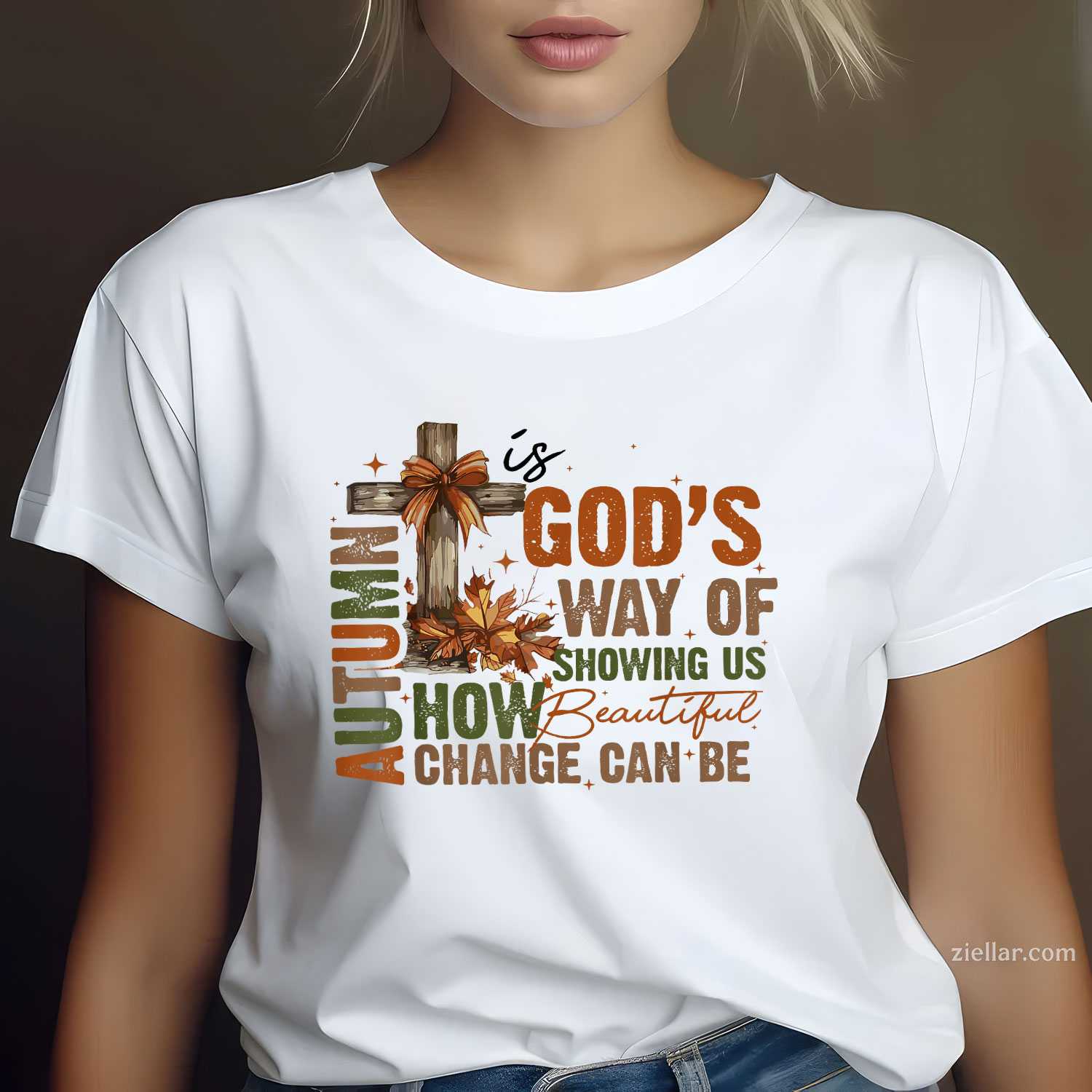Autumn Is God's Way Of Showing US Beautiful Fall Christian T-Shirt and Tee for Adults Men Women Unisex