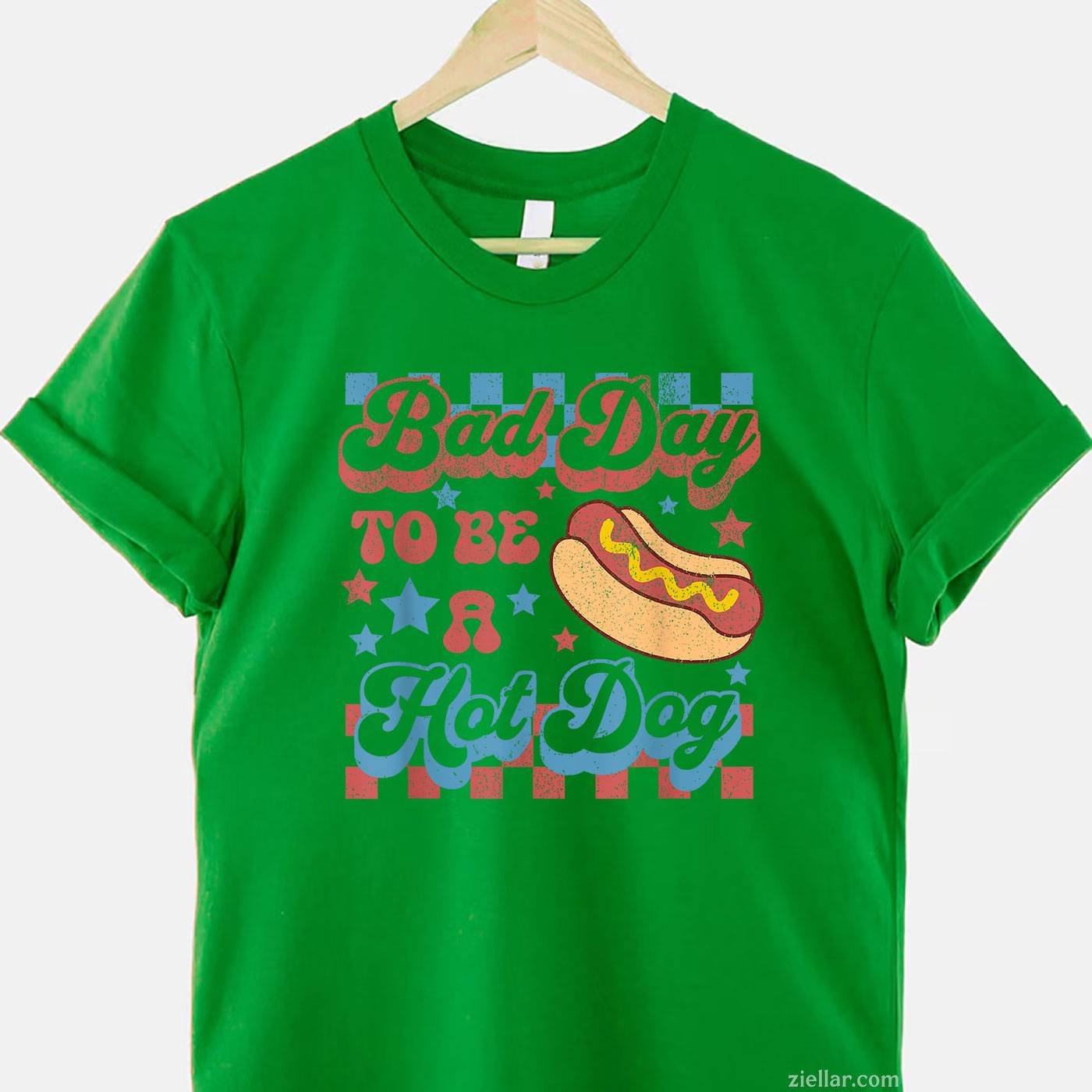 Bad Day To Be A Hot Dog Funny BBQ Grilling 4th Of July T-Shirt Tee for Men Women Adults Unisex