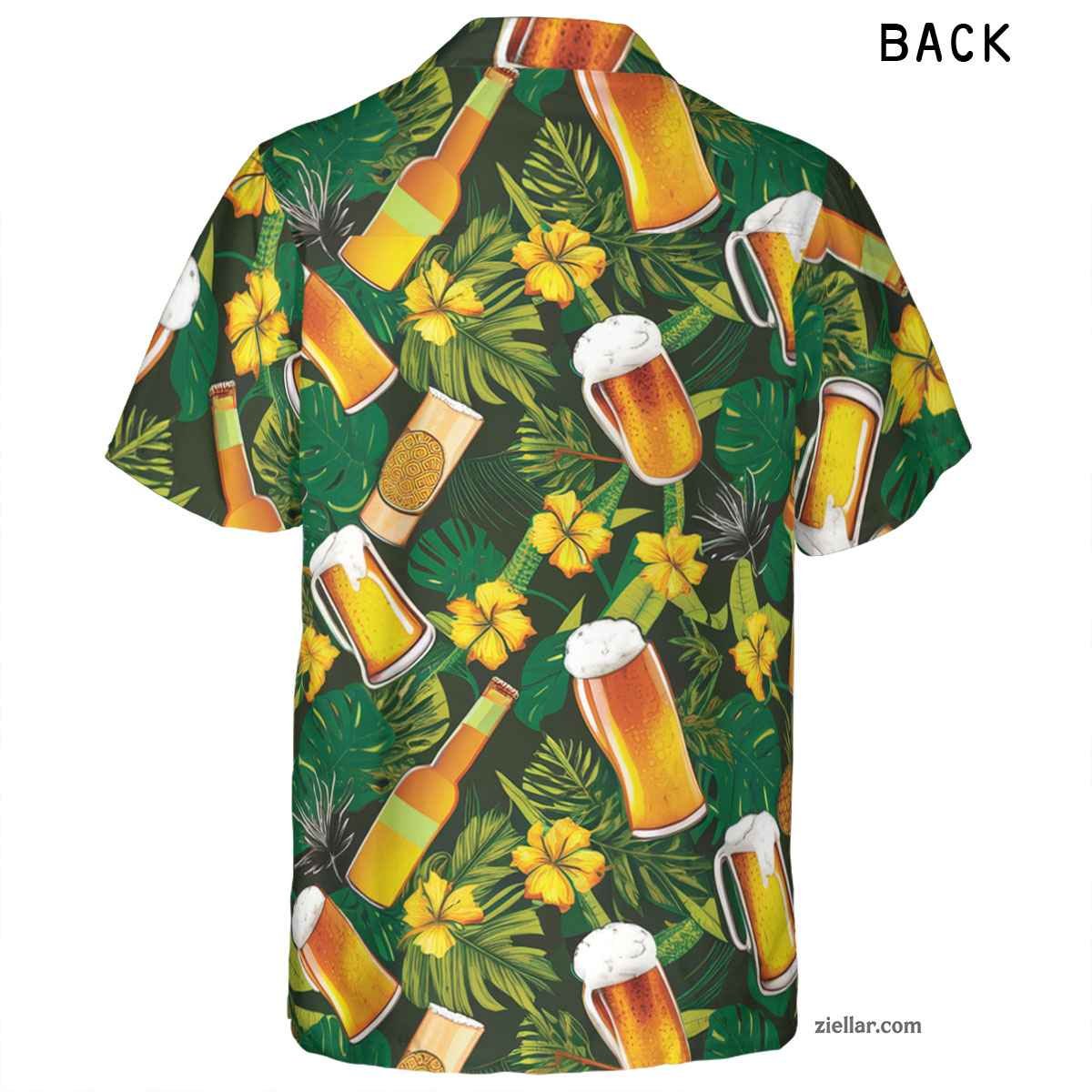 Beer & Pineapple Hawaiian Shirt and Tee, Tropical Island Party Wear Adults
