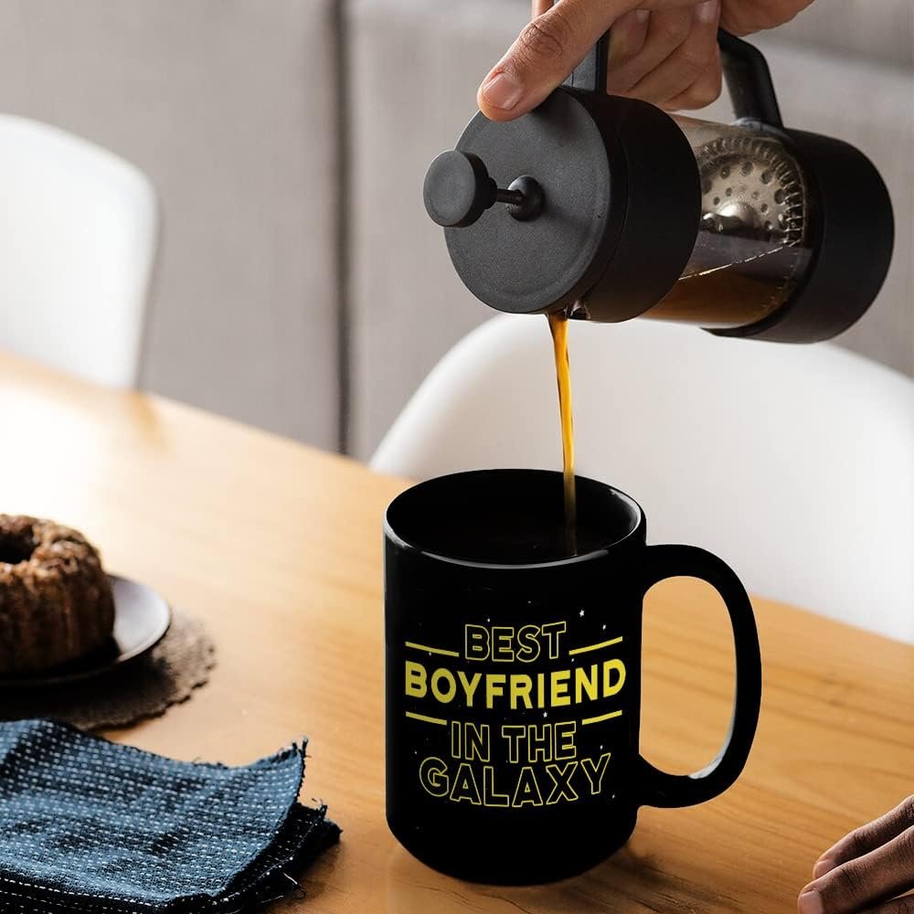 Best Boyfriend Mug, Funny Valentine's Day Gift for Him, Anniversary Coffee Cup 15 Oz