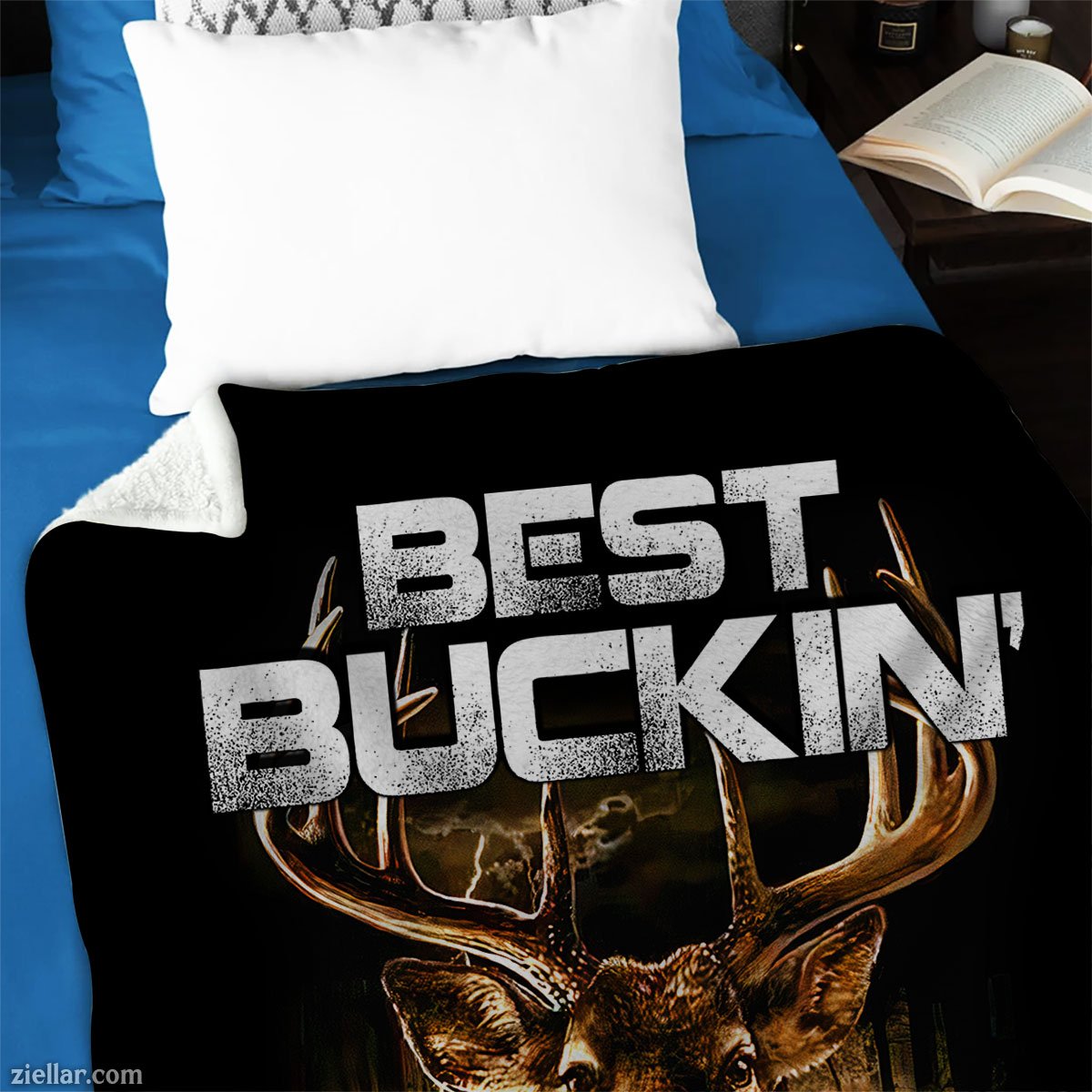 Best Buckin’ Papaw Ever Quilt Blanket, Fleece Blanket Deer Hunting Gift for Grandfather