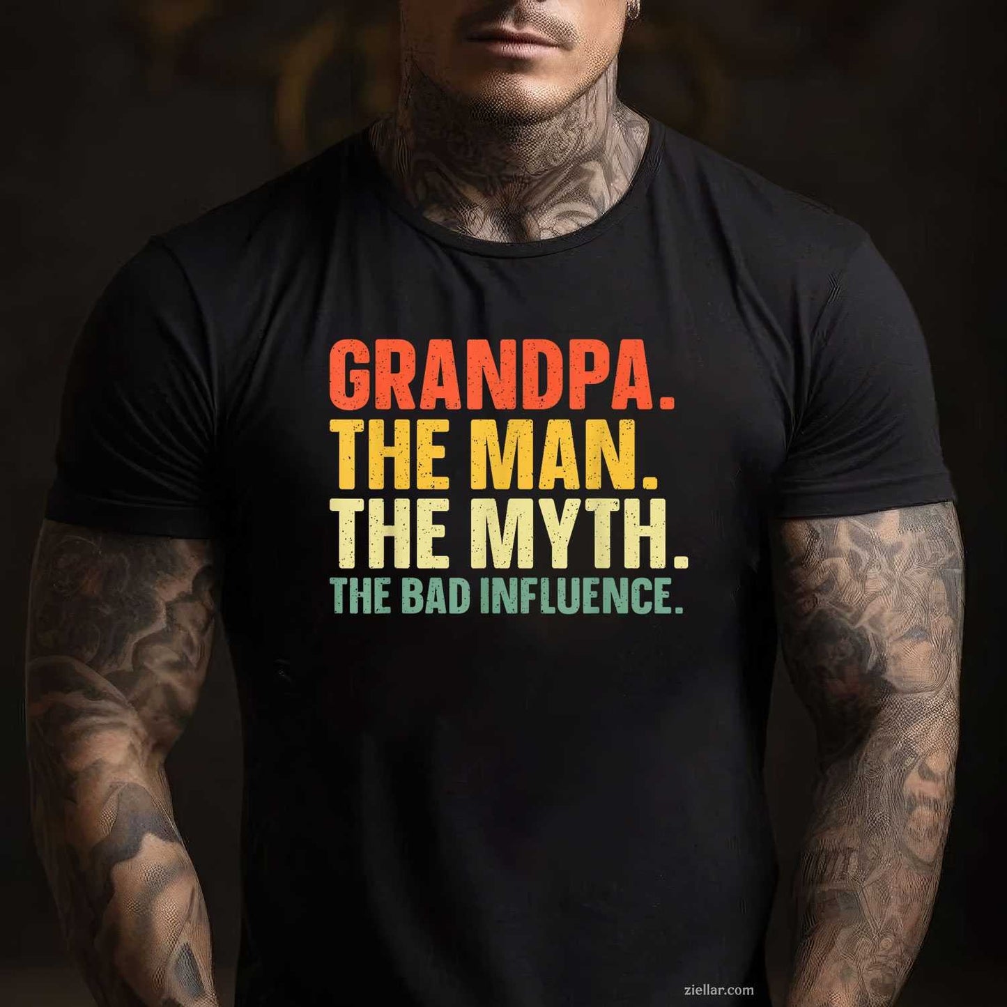 Best Grandpa Art For Men Dad Papa Grandparent Day Papaw Papi T-Shirt Tee