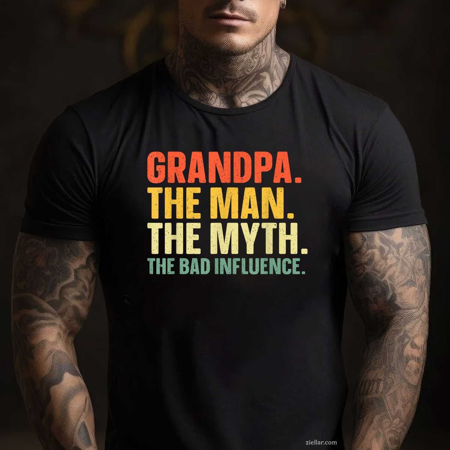 Best Grandpa Art For Men Dad Papa Grandparent Day Papaw Papi T-Shirt Tee