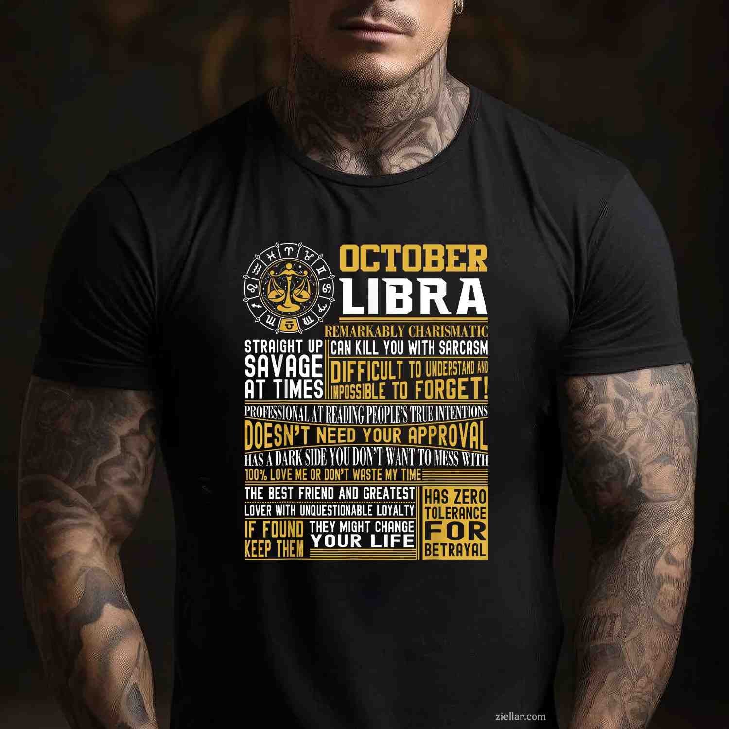 Best born in October Libra zodiac sign t shirts men, women T-Shirt and Tee for Adults Men Women Unisex