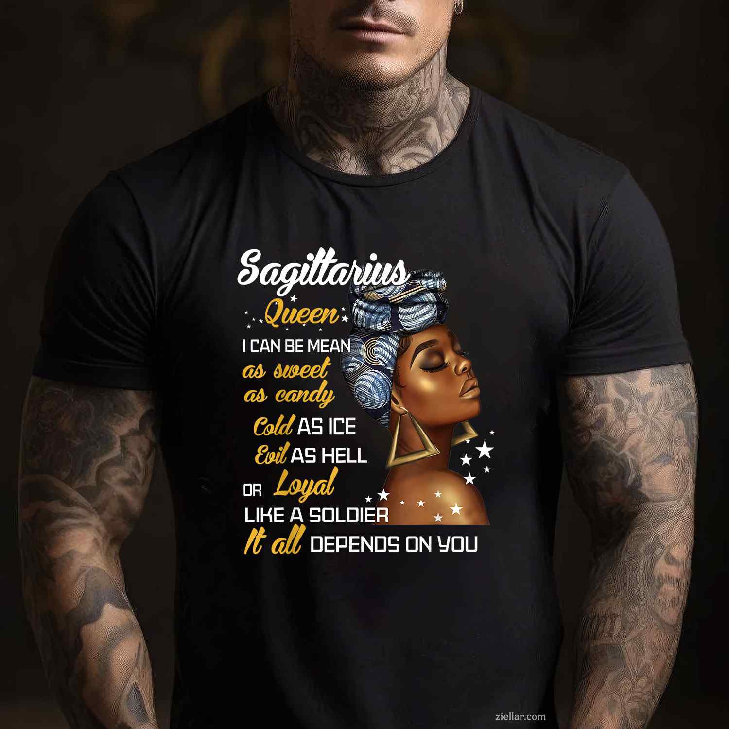 Birthday Gift Sagittarius Queen November Or December Women T-Shirt_ Astrology Zodiac Sign Tee For Her