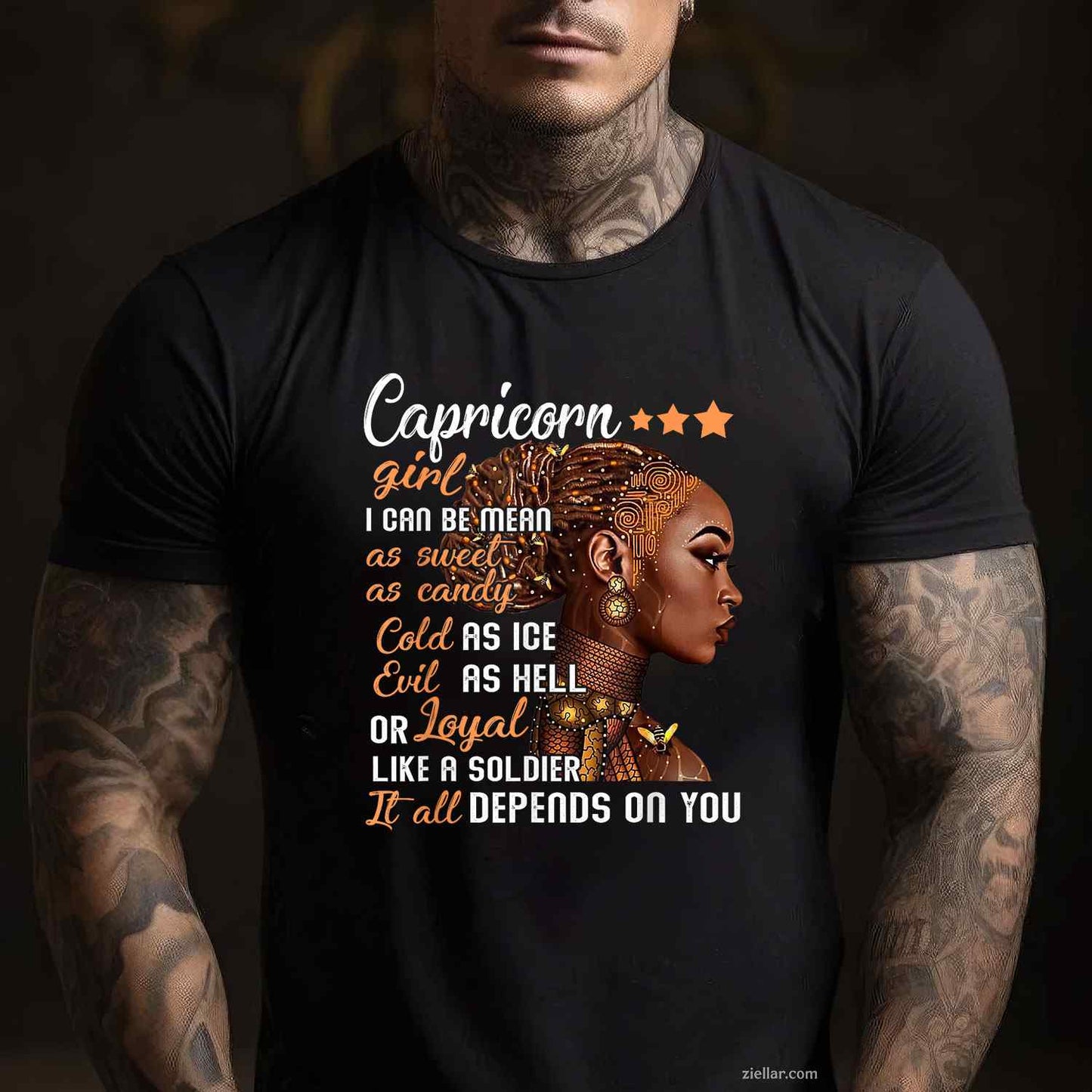 Birthday Gift Capricorn Girl December Or January Women T-Shirt_ Capricorn Zodiac Sign Astrology Tee For Her