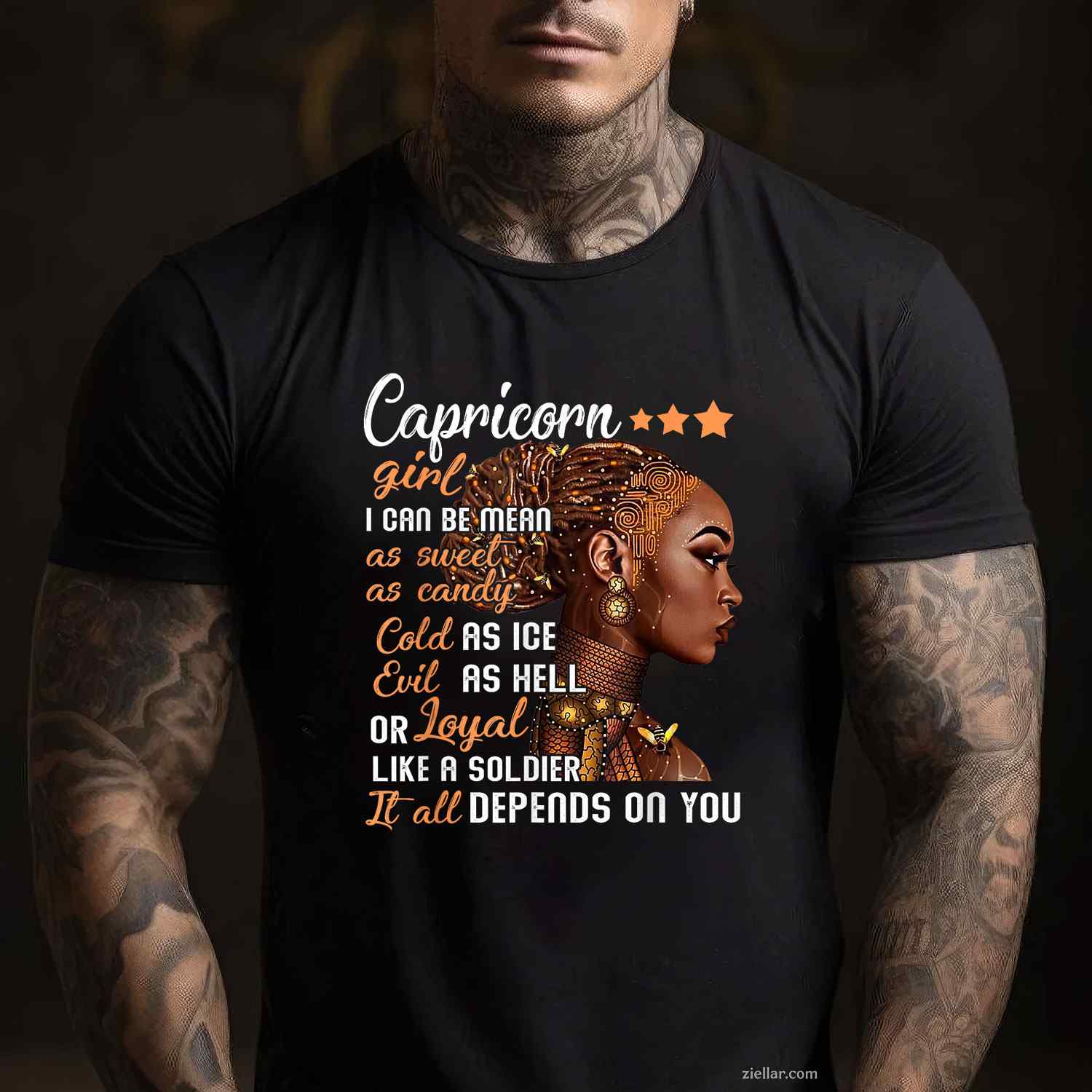 Birthday Gift Capricorn Girl December Or January Women T-Shirt_ Capricorn Zodiac Sign Astrology Tee For Her