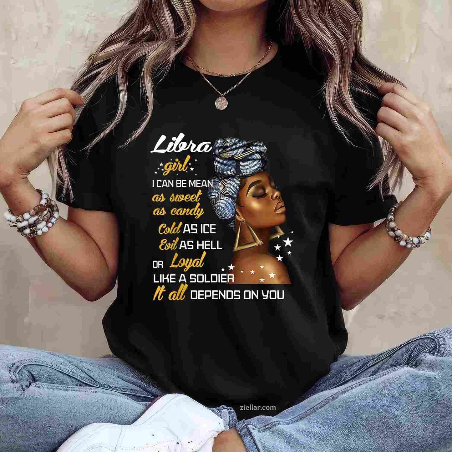 Birthday Gift Libra Girl September or October Women T-Shirt and Tee for Adults Men Women Unisex