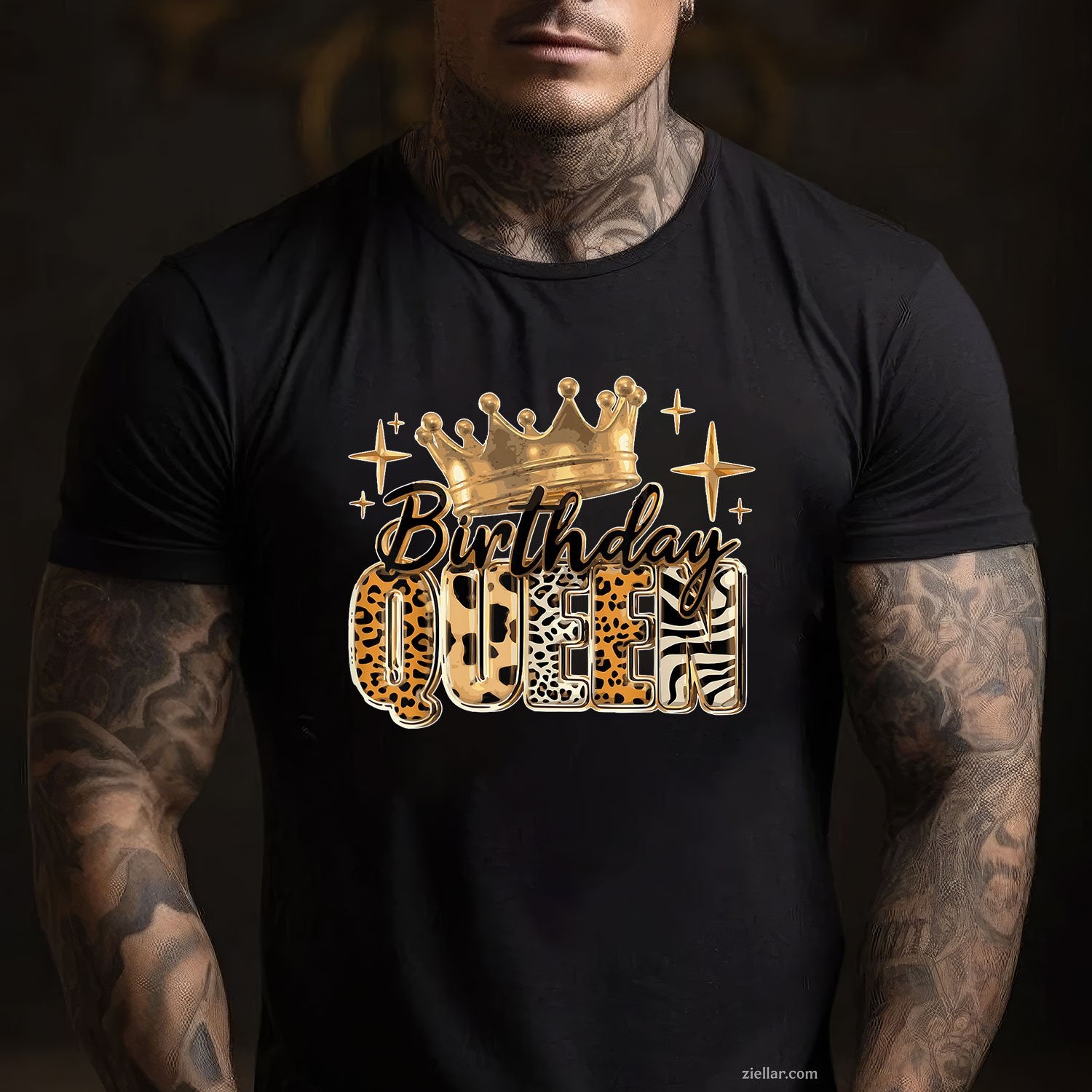 Birthday Queen Golden Crown American Afro Girls Women