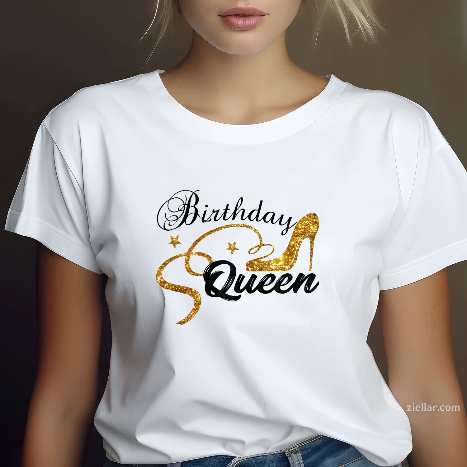 Birthday Queen Tee and T-Shirt, Party Time Funny Gift T-Shirt for Women Adults
