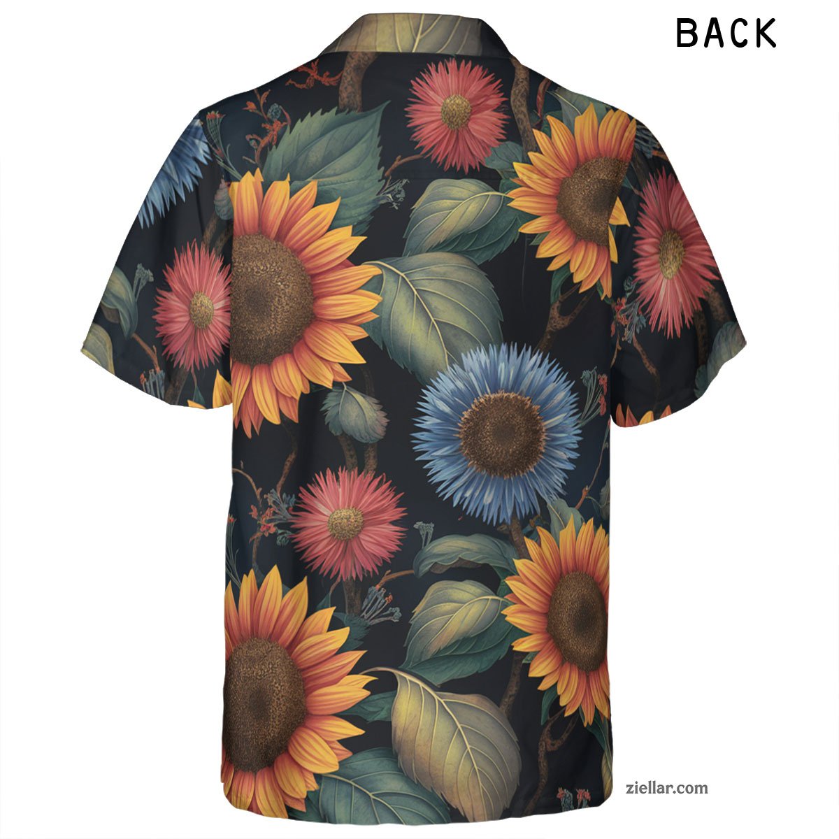 Bold Wildflower Hawaiian Shirt Tee, Tropical Summer Gift for Adults