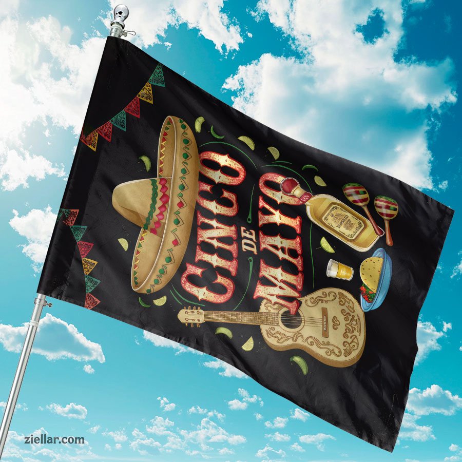 Bold and Vintage Mexican Celebration Poster Perfect for Fiesta Decorations