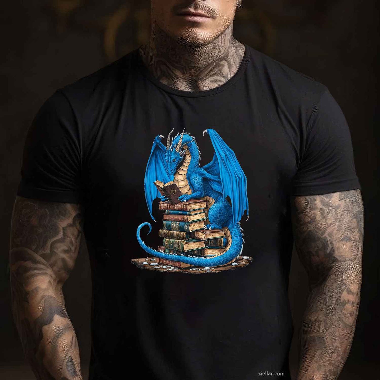 Book Lover Bookworm Reading Books Dragon T-Shirt
