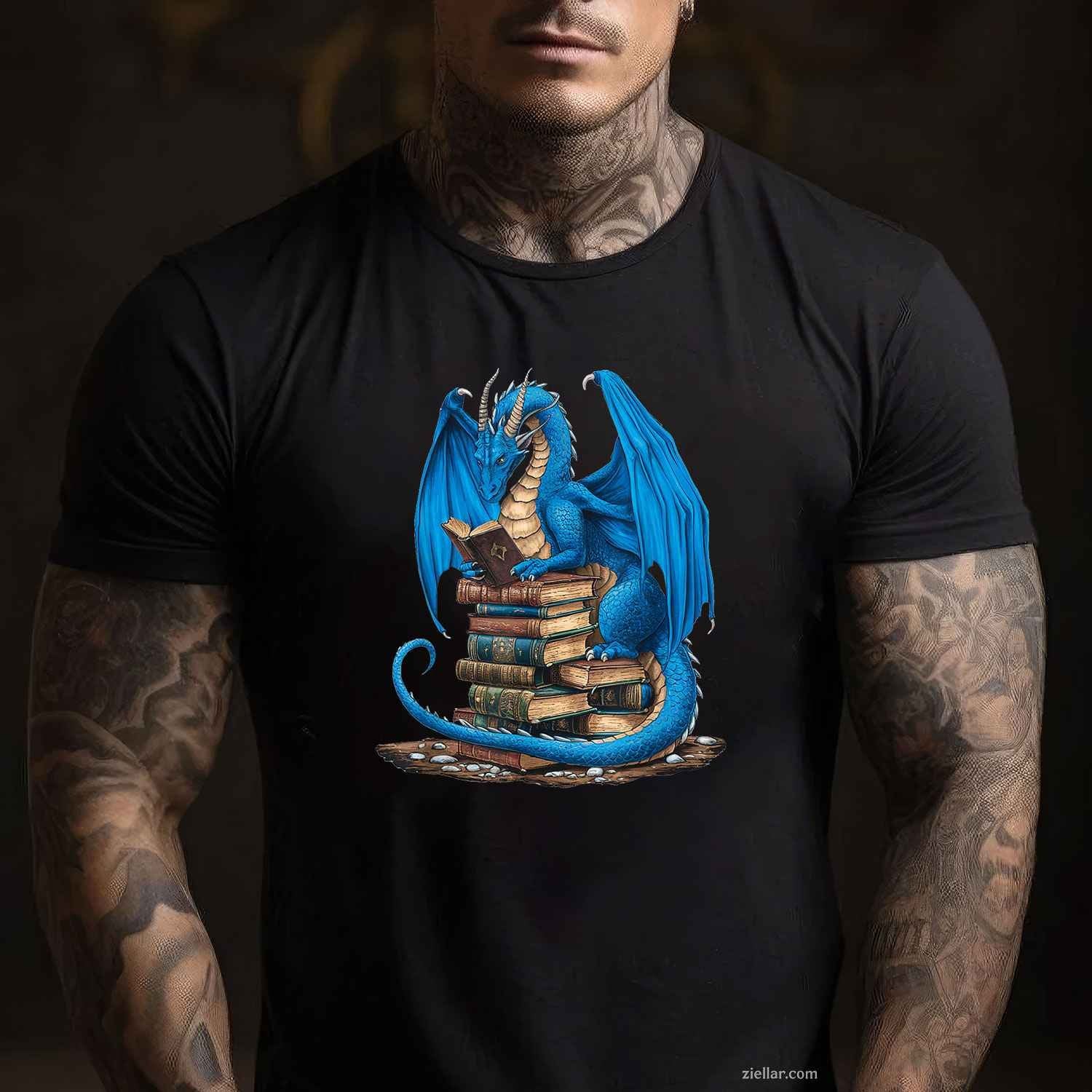Book Lover Bookworm Reading Books Dragon T-Shirt