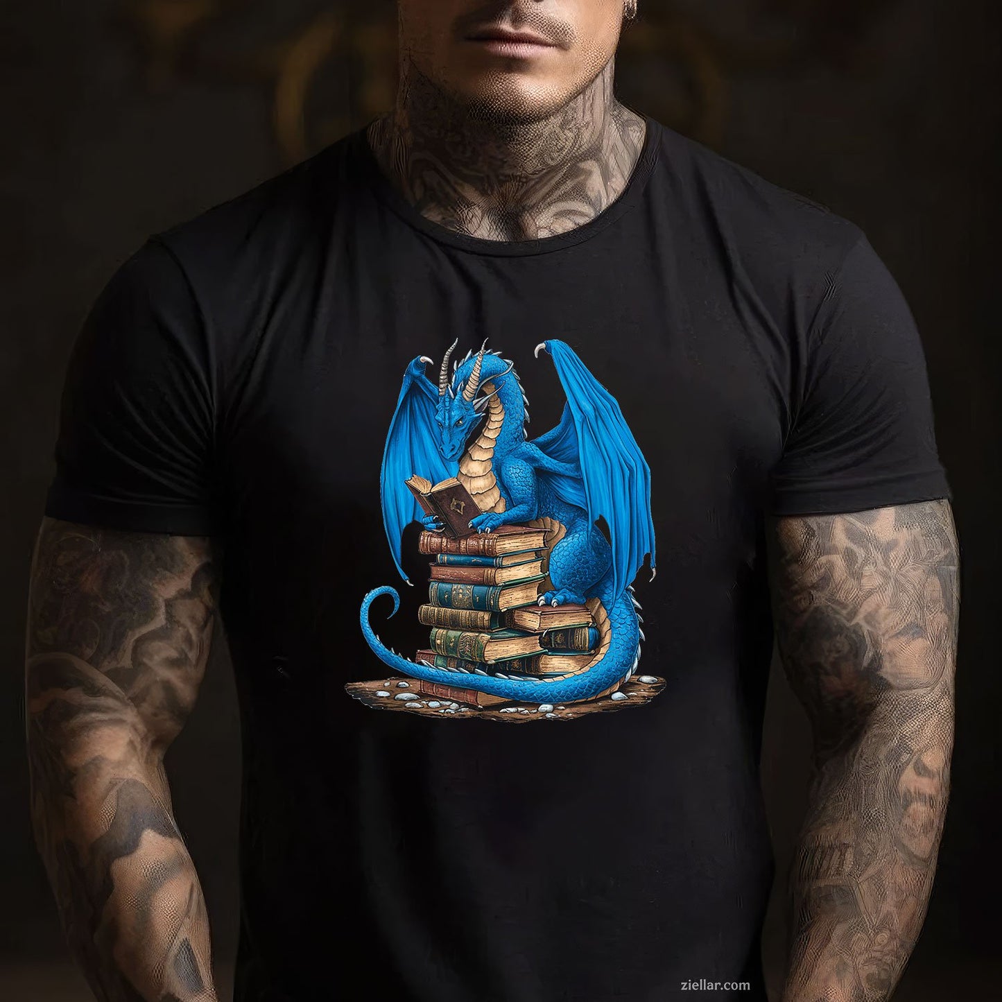 Book Lover Bookworm Reading Books Dragon T-Shirt