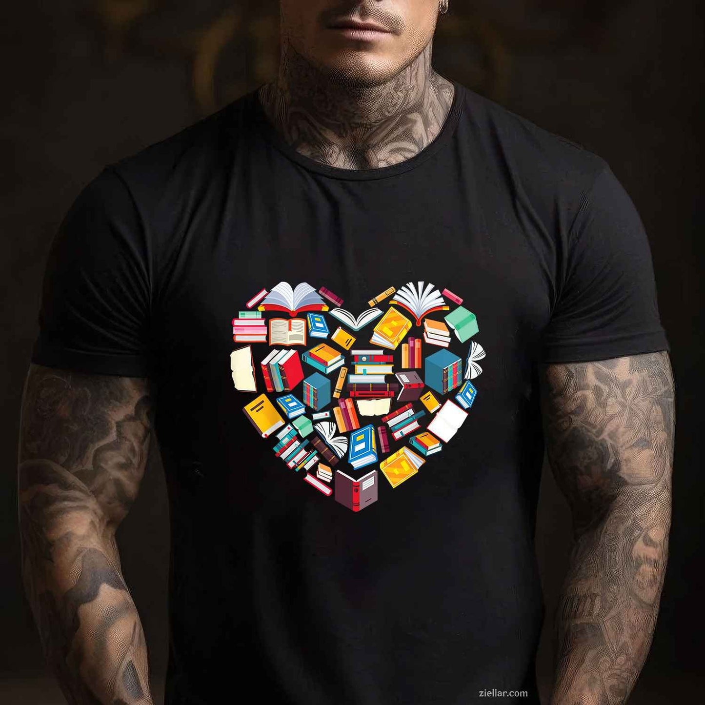 Book Lover Heart Shape reading club Librarian Library gifts T-Shirt