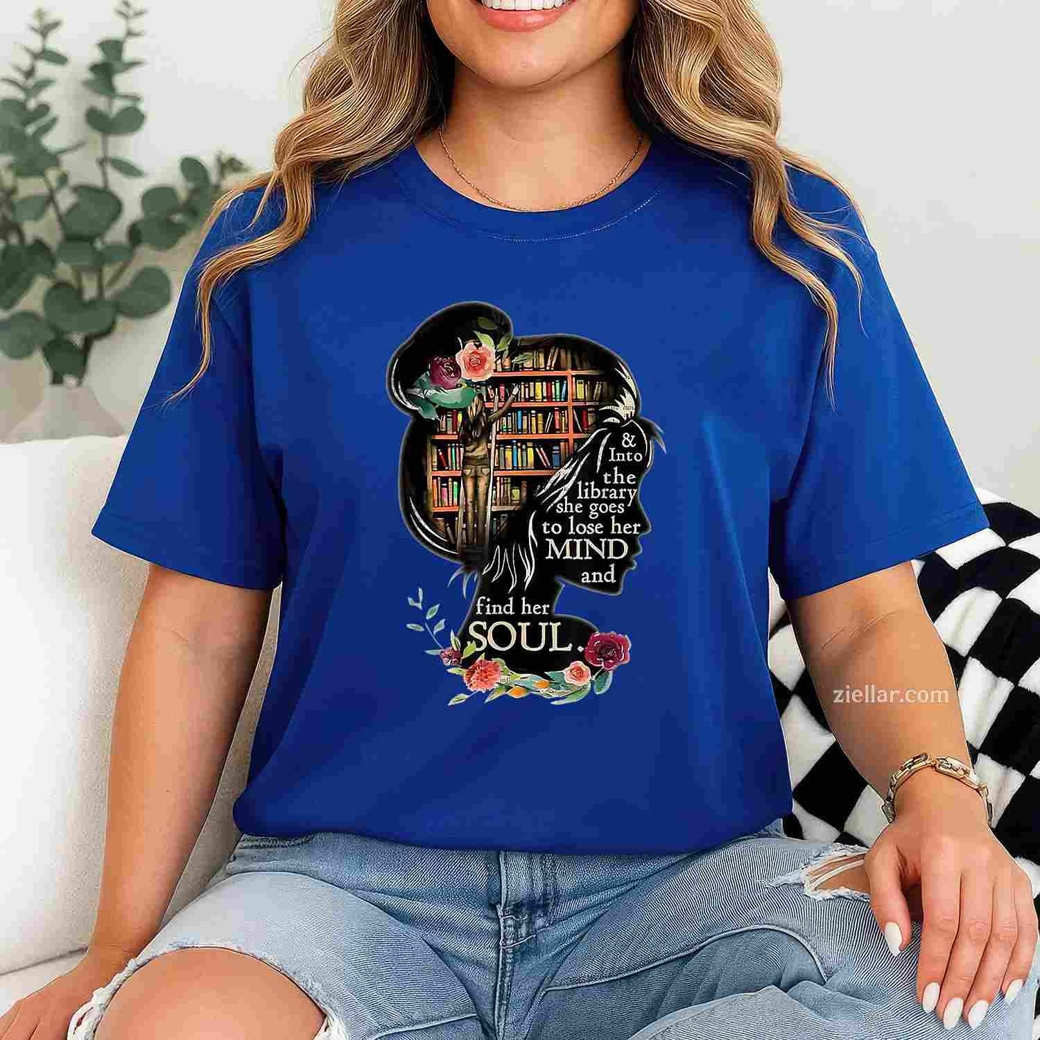 Book Reading Bookworm Book Lover Women Kids Girls Librarian T-Shirt