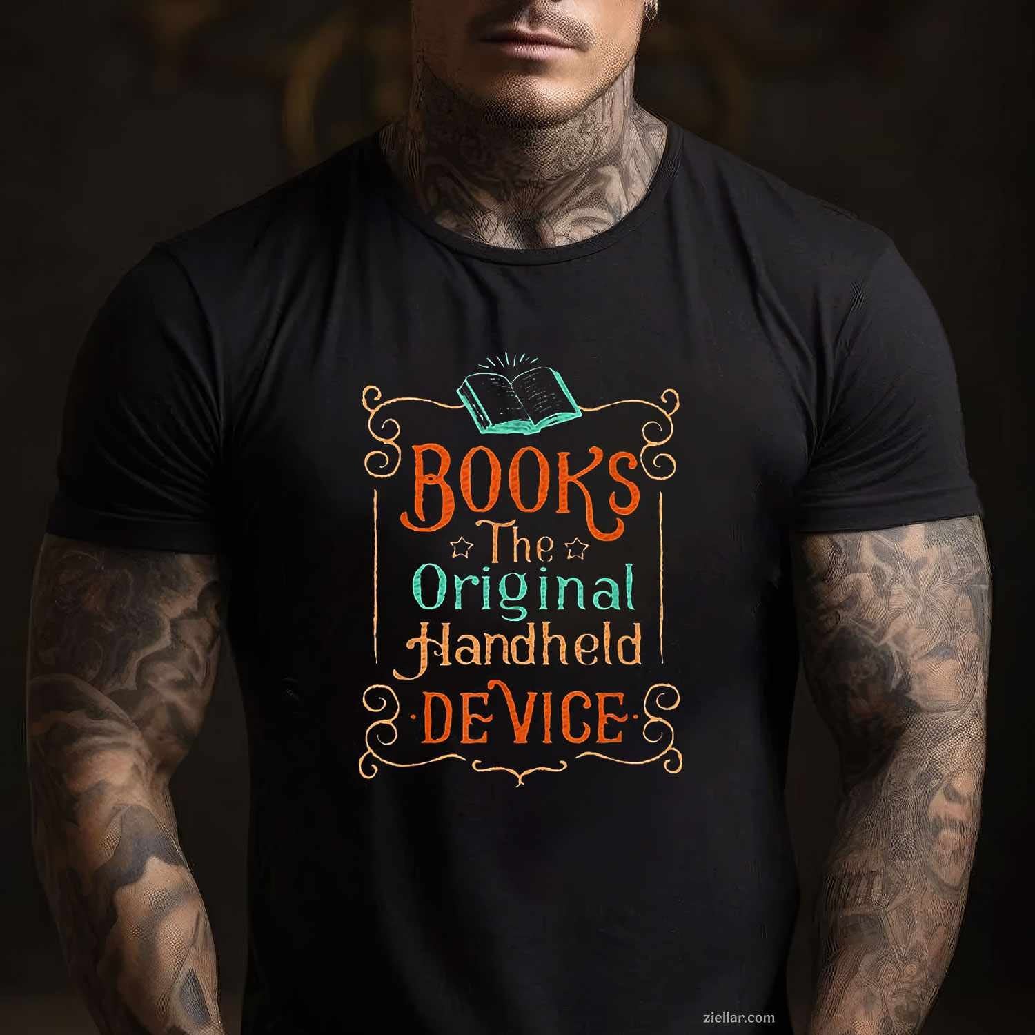 Books The Original Handheld DeviceFunny Book Lover T-Shirt