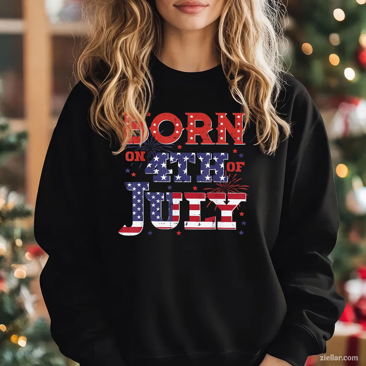 Born On 4th Of July Birthday American Men Women Boys Kids Sweatshirt