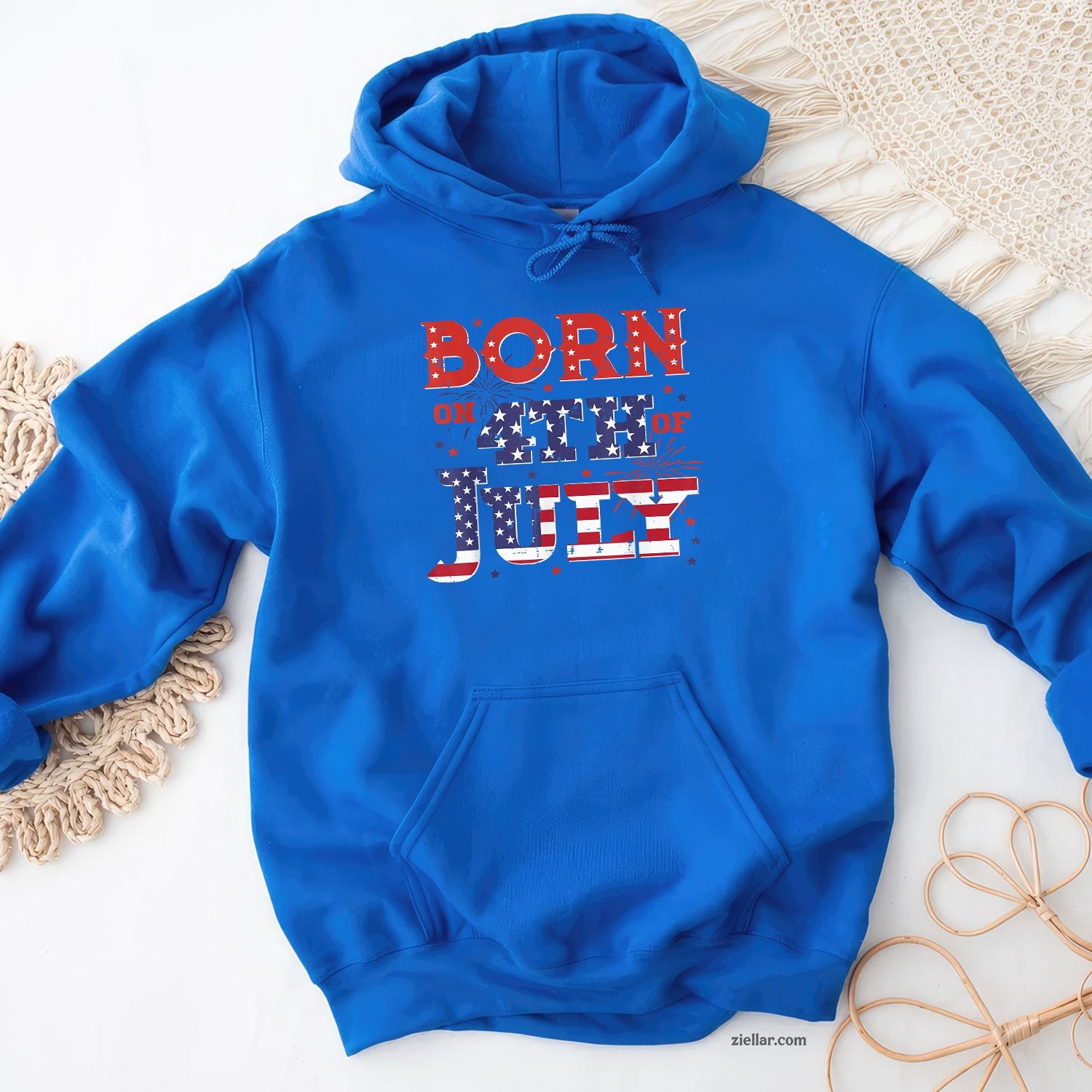 Born On 4th Of July Birthday American Men Women Boys Kids Hoodie Shirt