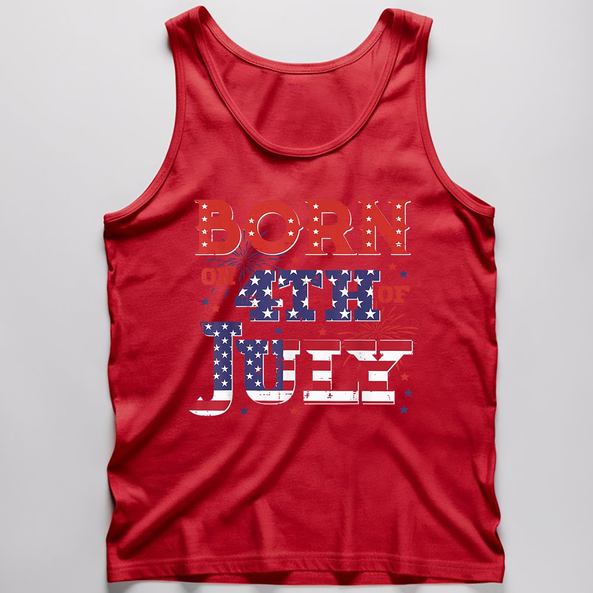 Born On 4th Of July Birthday American Men Women Boys Kids Tank Top Shirt