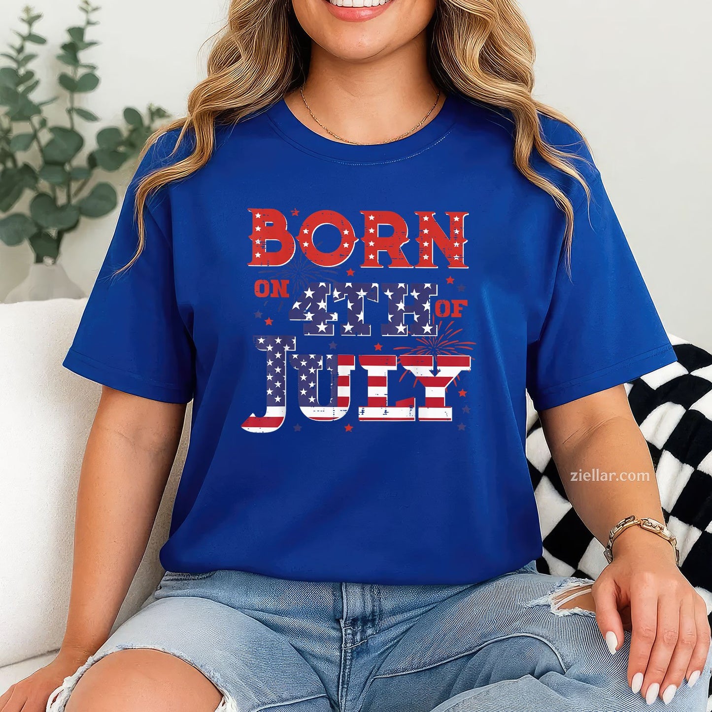 Born On 4th Of July Birthday American Men Women Boys