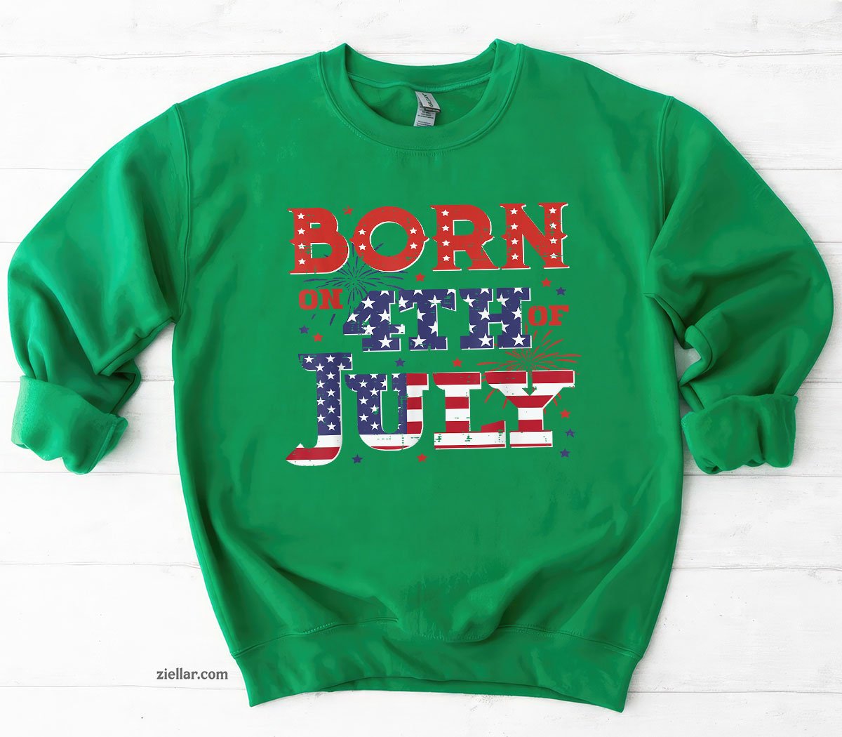 Born On 4th Of July Birthday American Men Women Boys Kids Sweatshirt