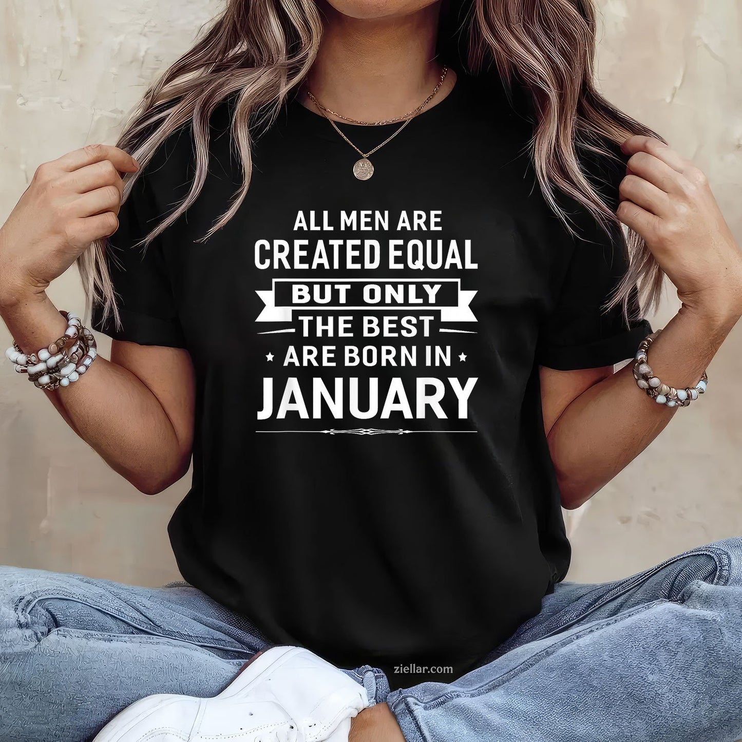 Born in January Birthday Gift Tee and T-Shirt, Happy January T-Shirt for Men and Women Adults