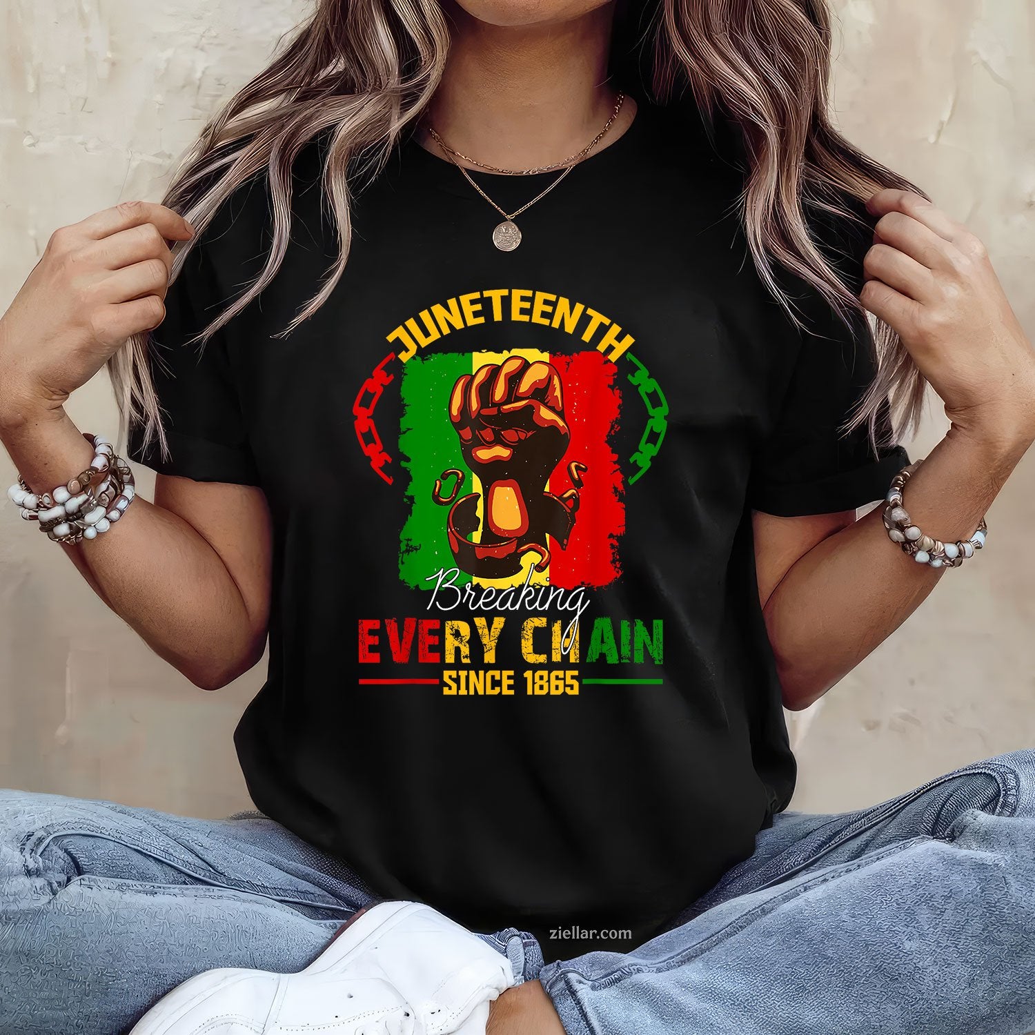 Breaking Every Chain Since 1865 Women Men Juneteenth Freedom
