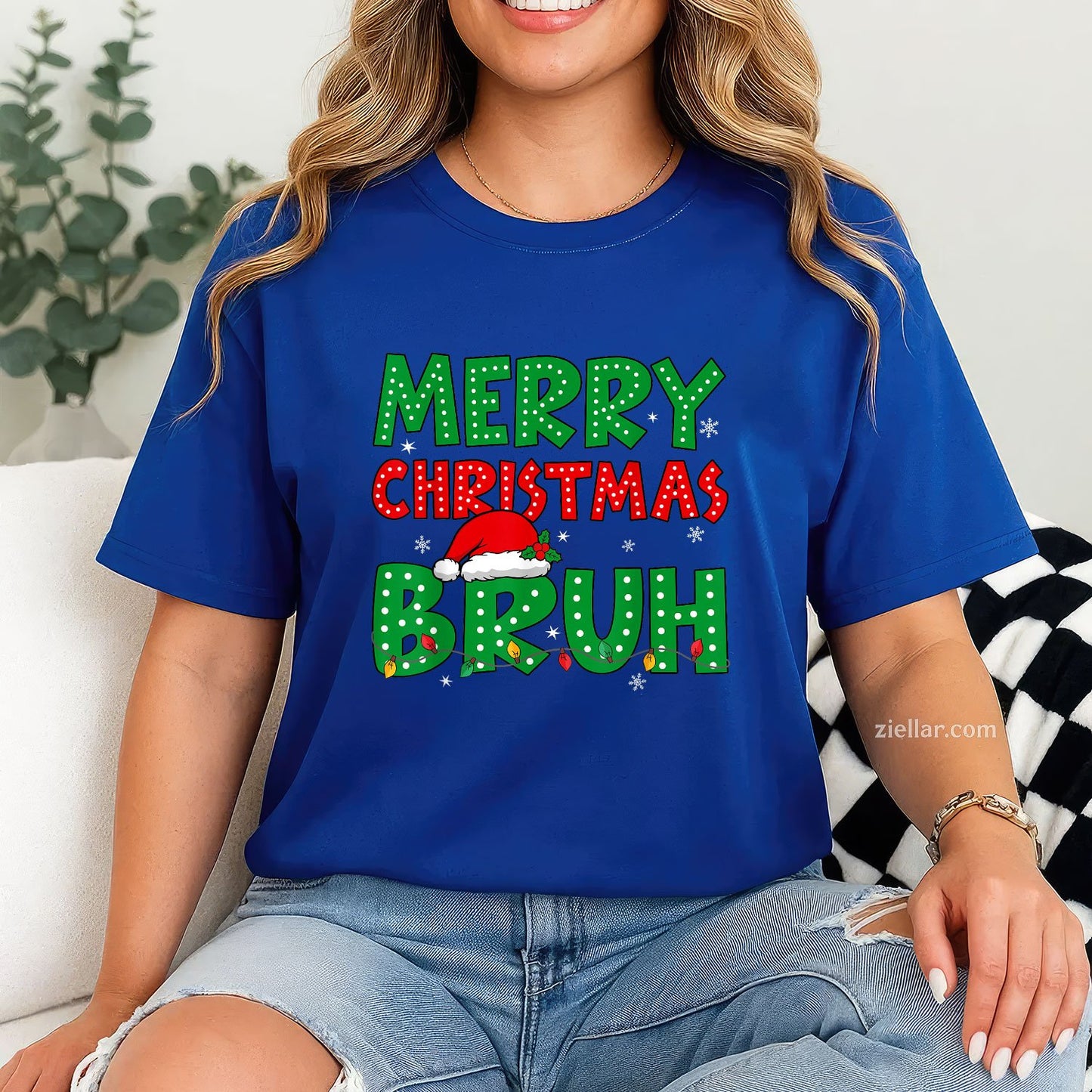 Bruh Christmas Meme Tee and T-Shirt, Funny Bro Greeting T-Shirt for Teens and Adults
