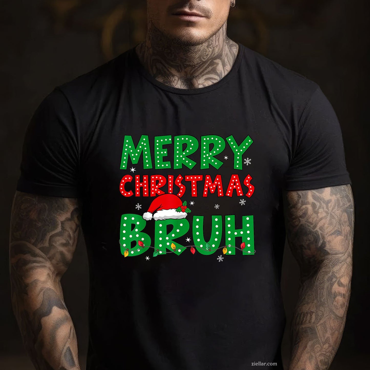 Bruh Christmas Meme Tee and T-Shirt, Funny Bro Greeting T-Shirt for Teens and Adults