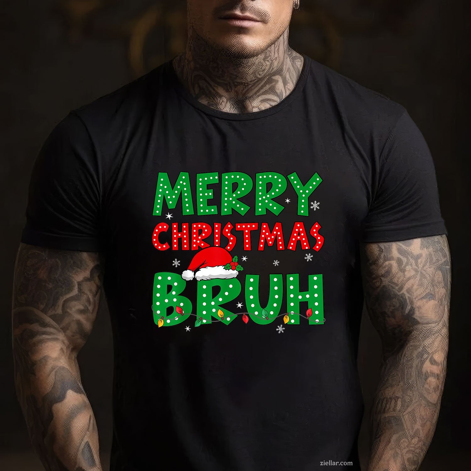 Bruh Christmas Meme Tee and T-Shirt, Funny Bro Greeting T-Shirt for Teens and Adults