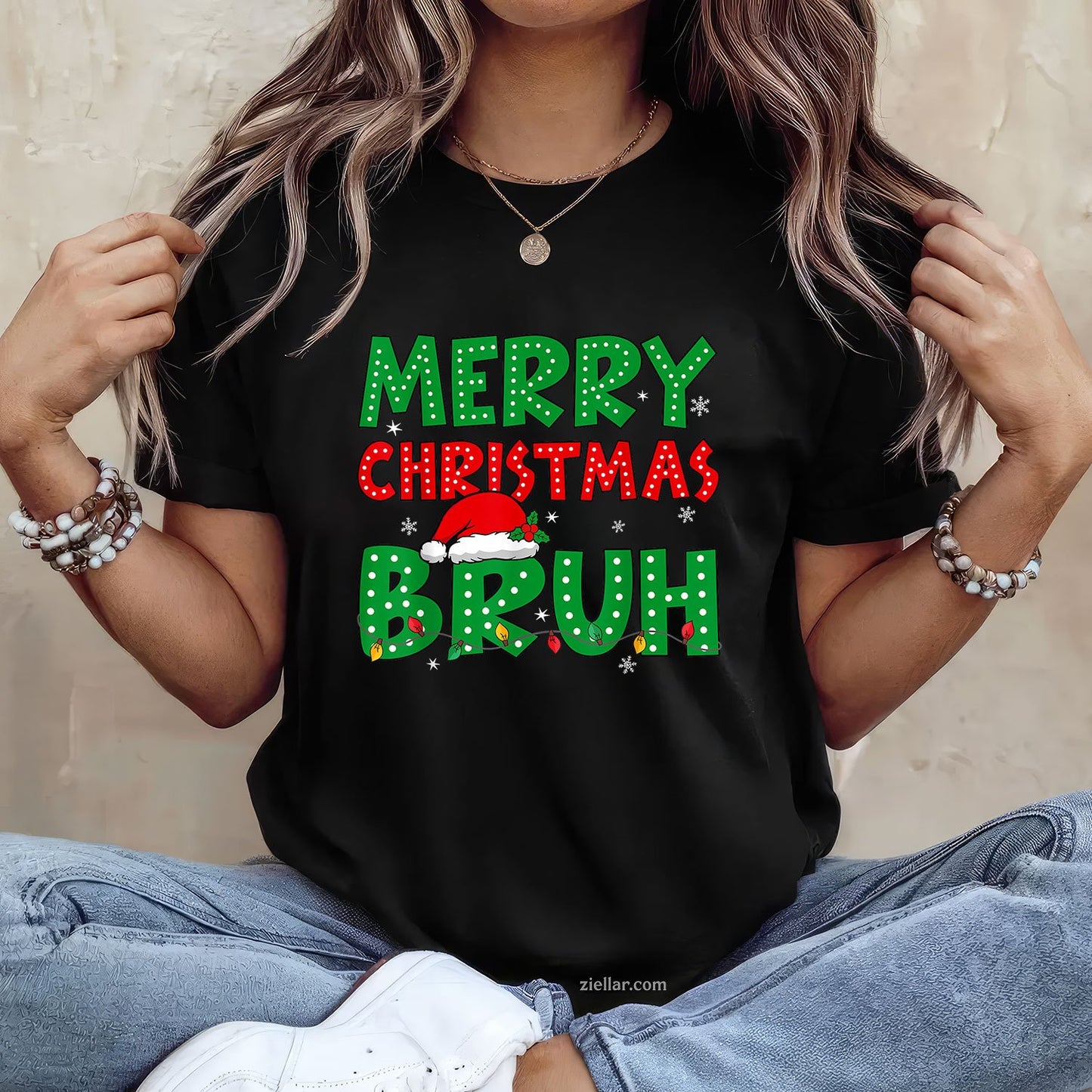 Bruh Christmas Meme Tee and T-Shirt, Funny Bro Greeting T-Shirt for Teens and Adults