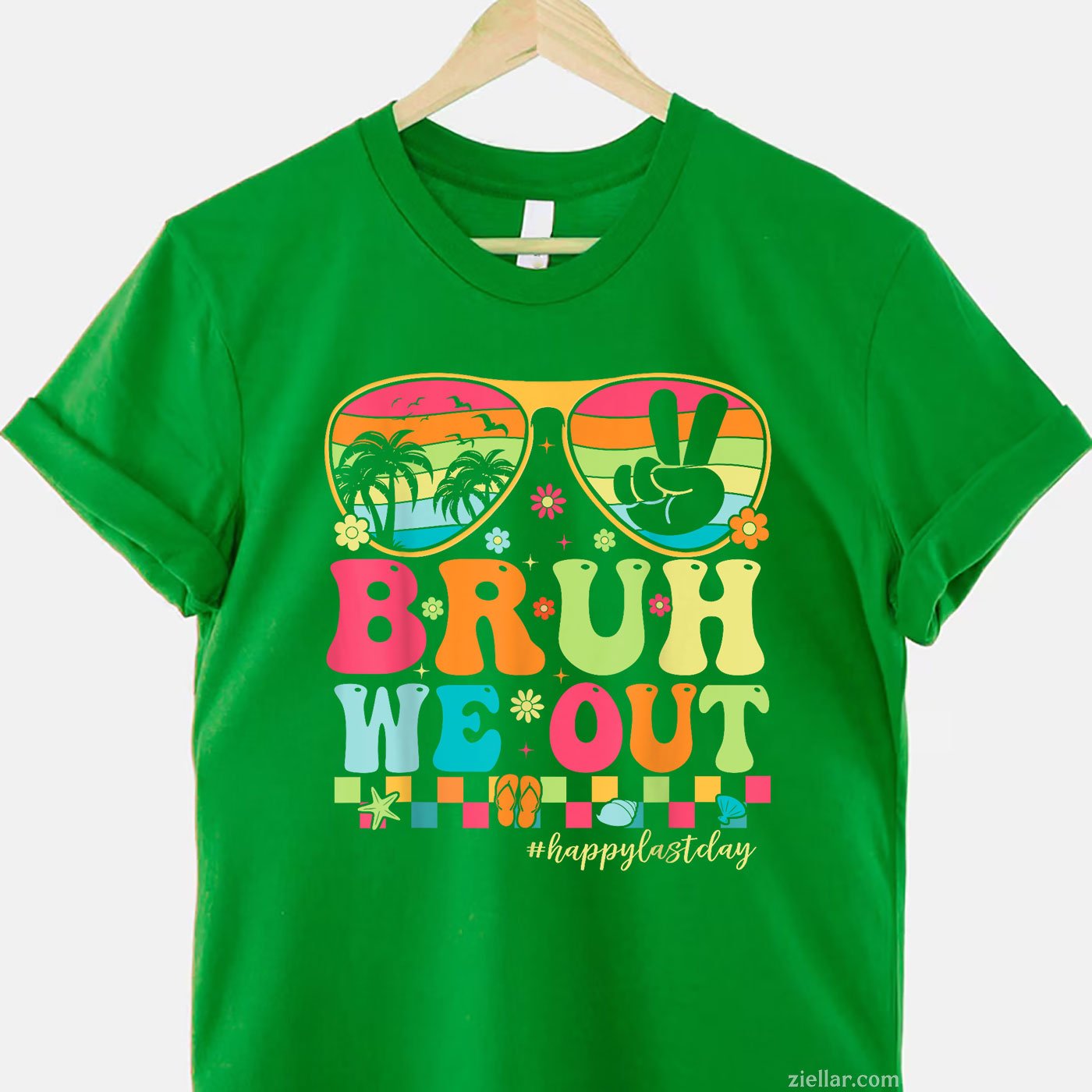 Bruh We Out Teacher Tee and T-Shirt, Funny Groovy Last Day of School T-Shirt Gift for Adults