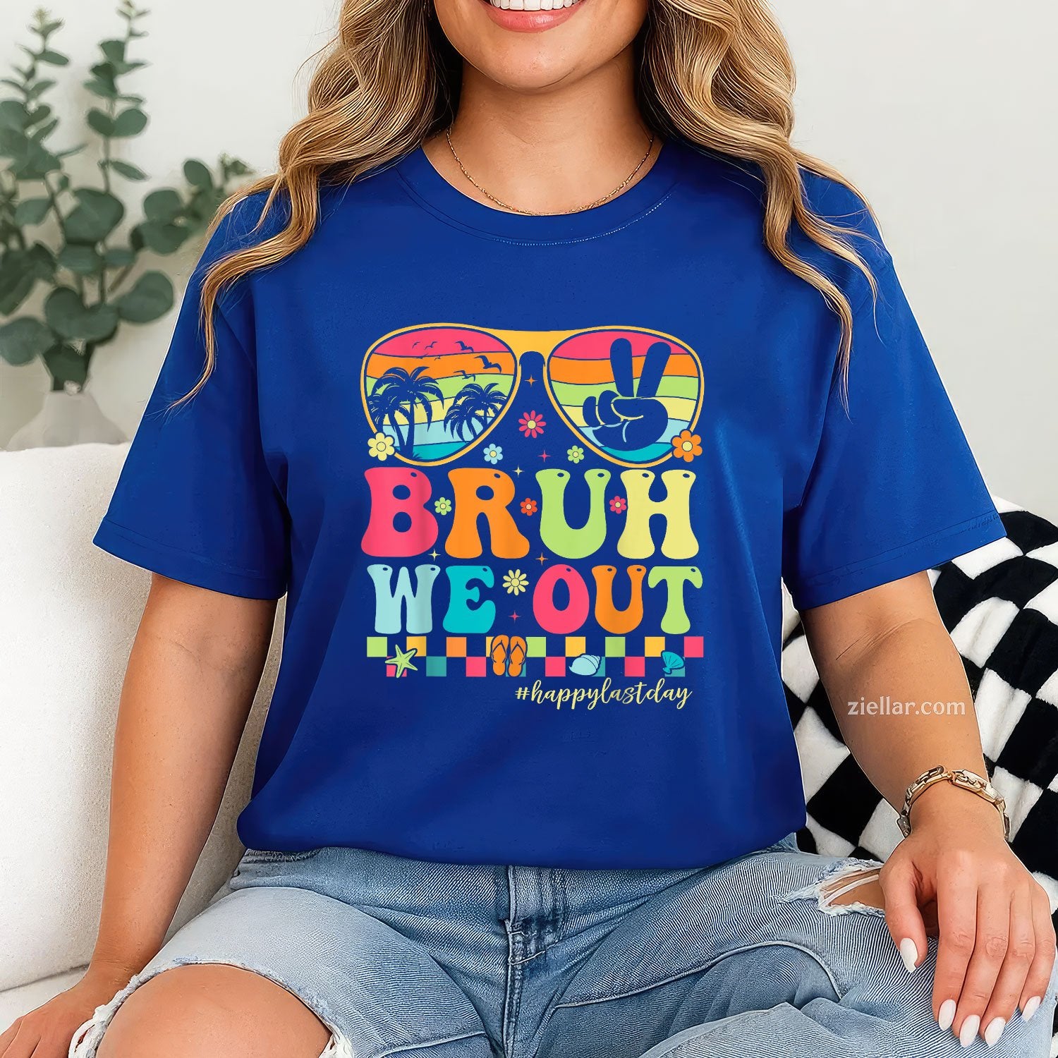 Bruh We Out Teacher Tee and T-Shirt, Funny Groovy Last Day of School T-Shirt Gift for Adults