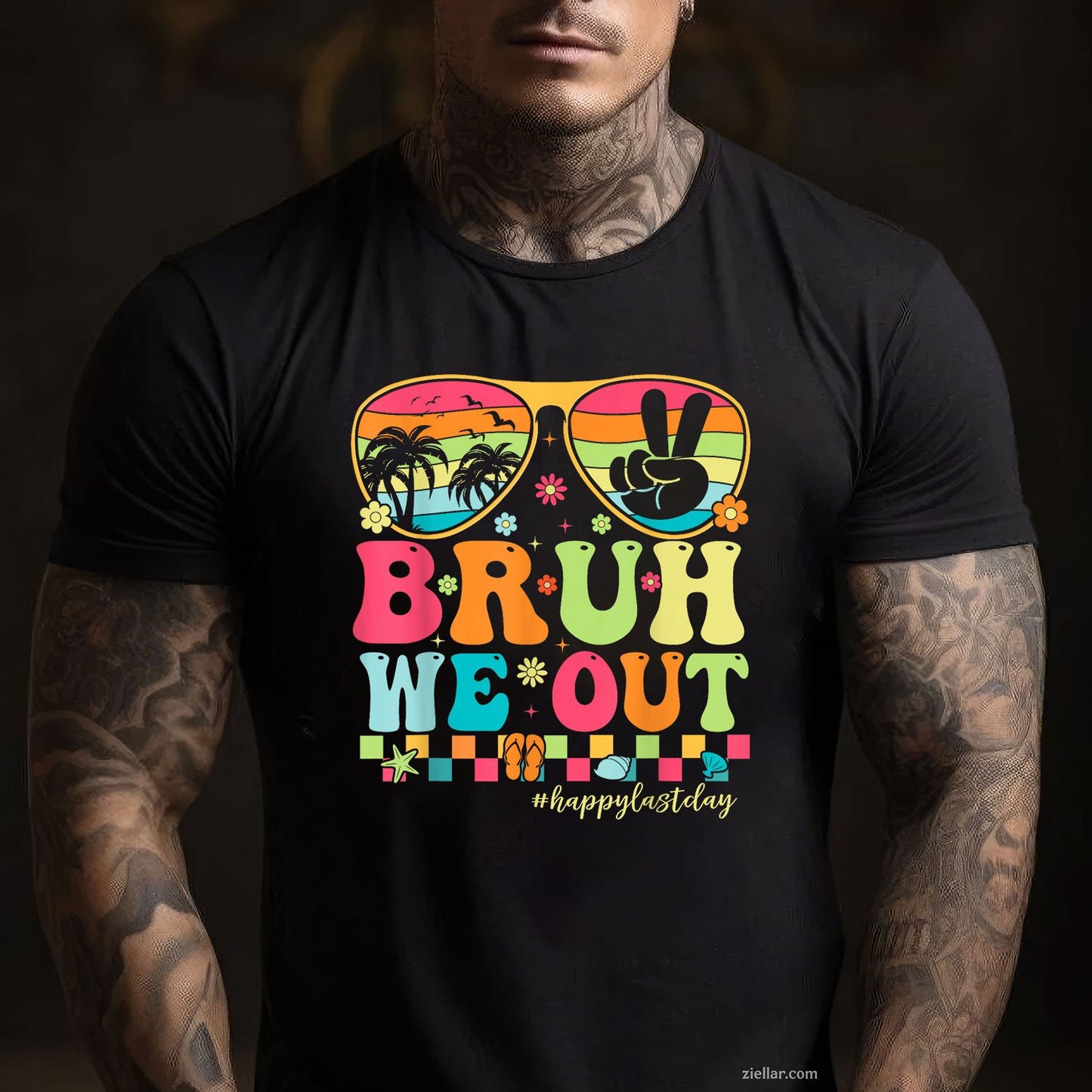 Bruh We Out Teacher Tee and T-Shirt, Funny Groovy Last Day of School T-Shirt Gift for Adults