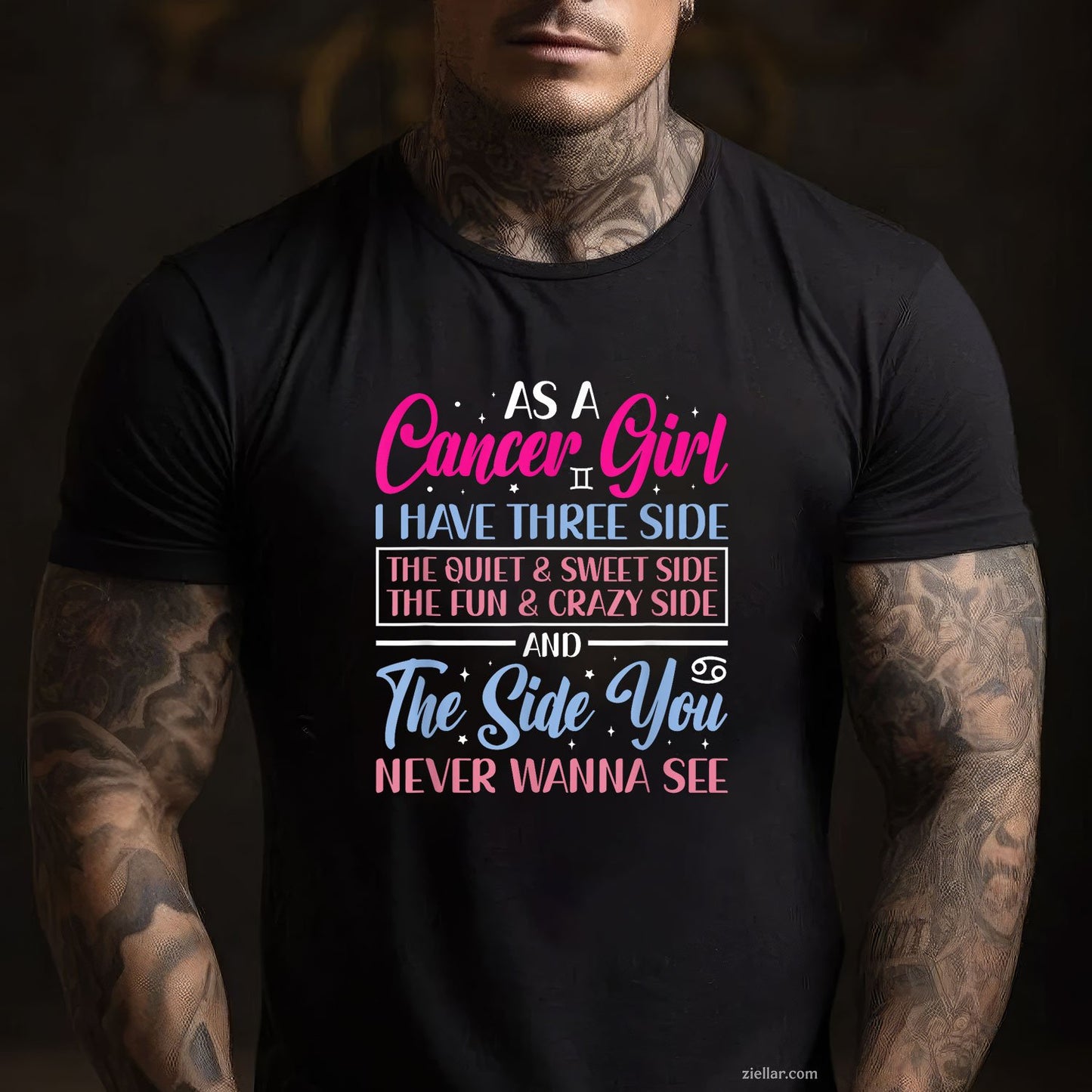Cancer Girl Zodiac Sign Astrology Astrological Tee TShirt